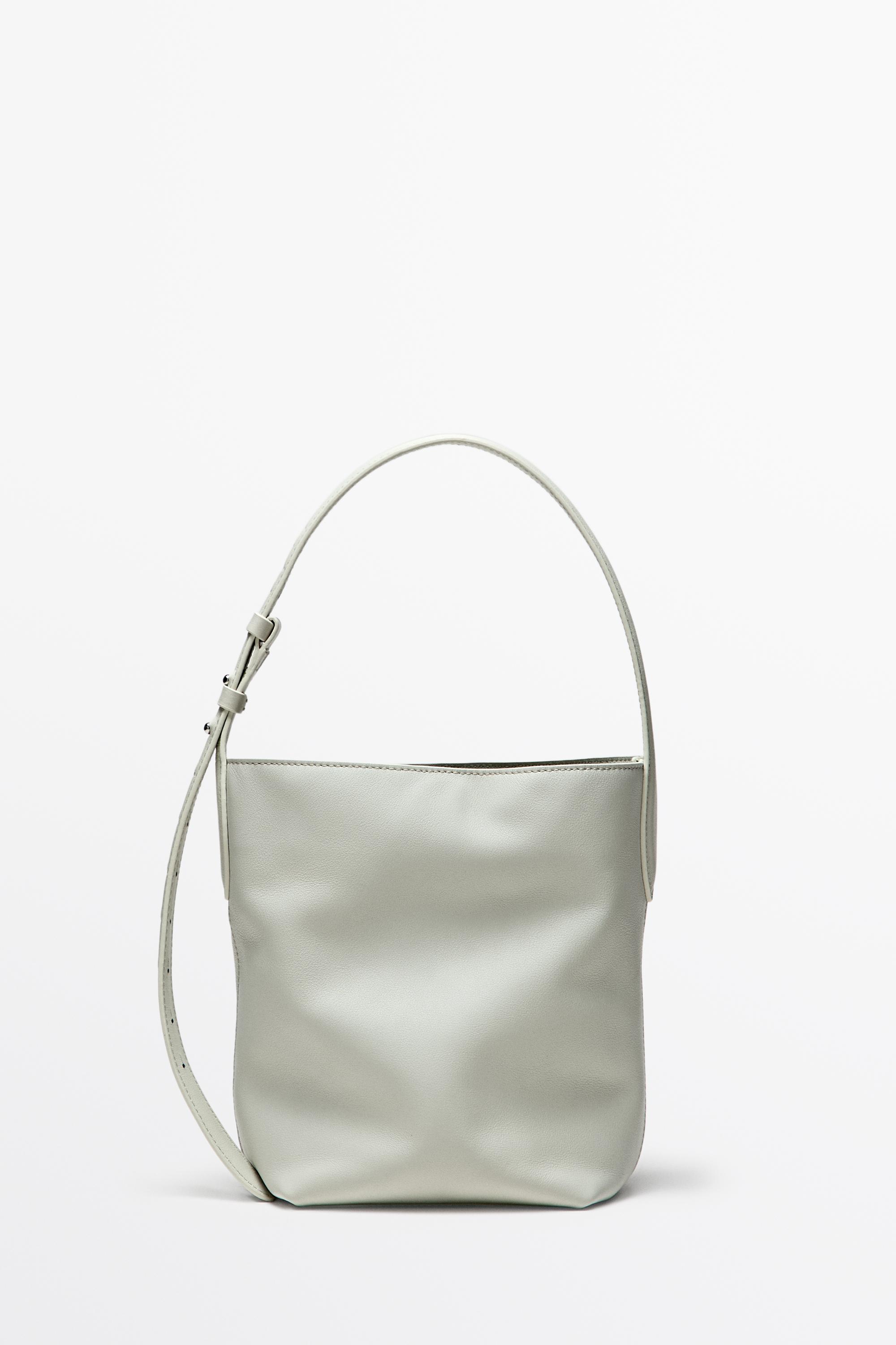 Nappa leather mini bucket bag Off White