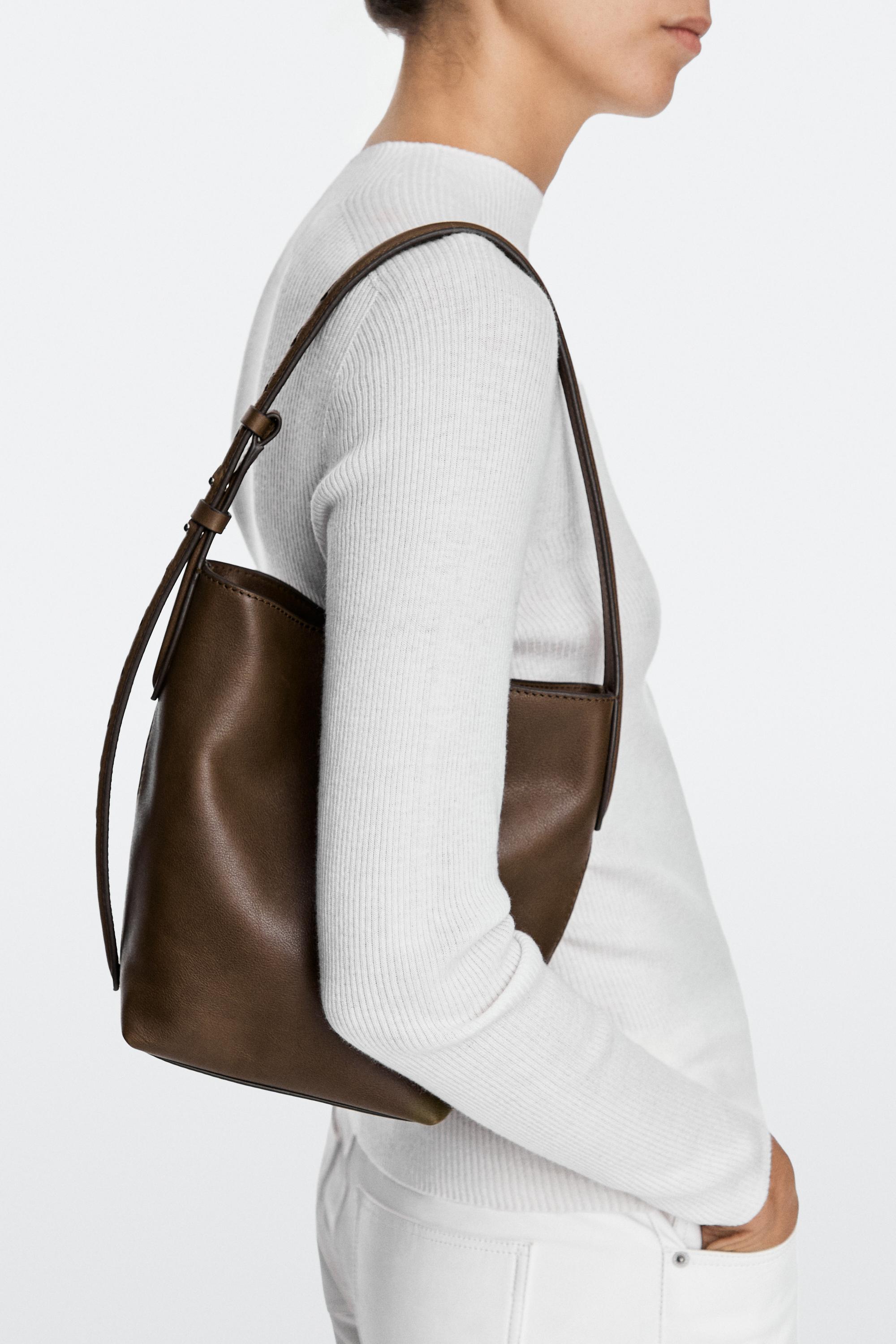 Nappa leather mini bucket bag Leather