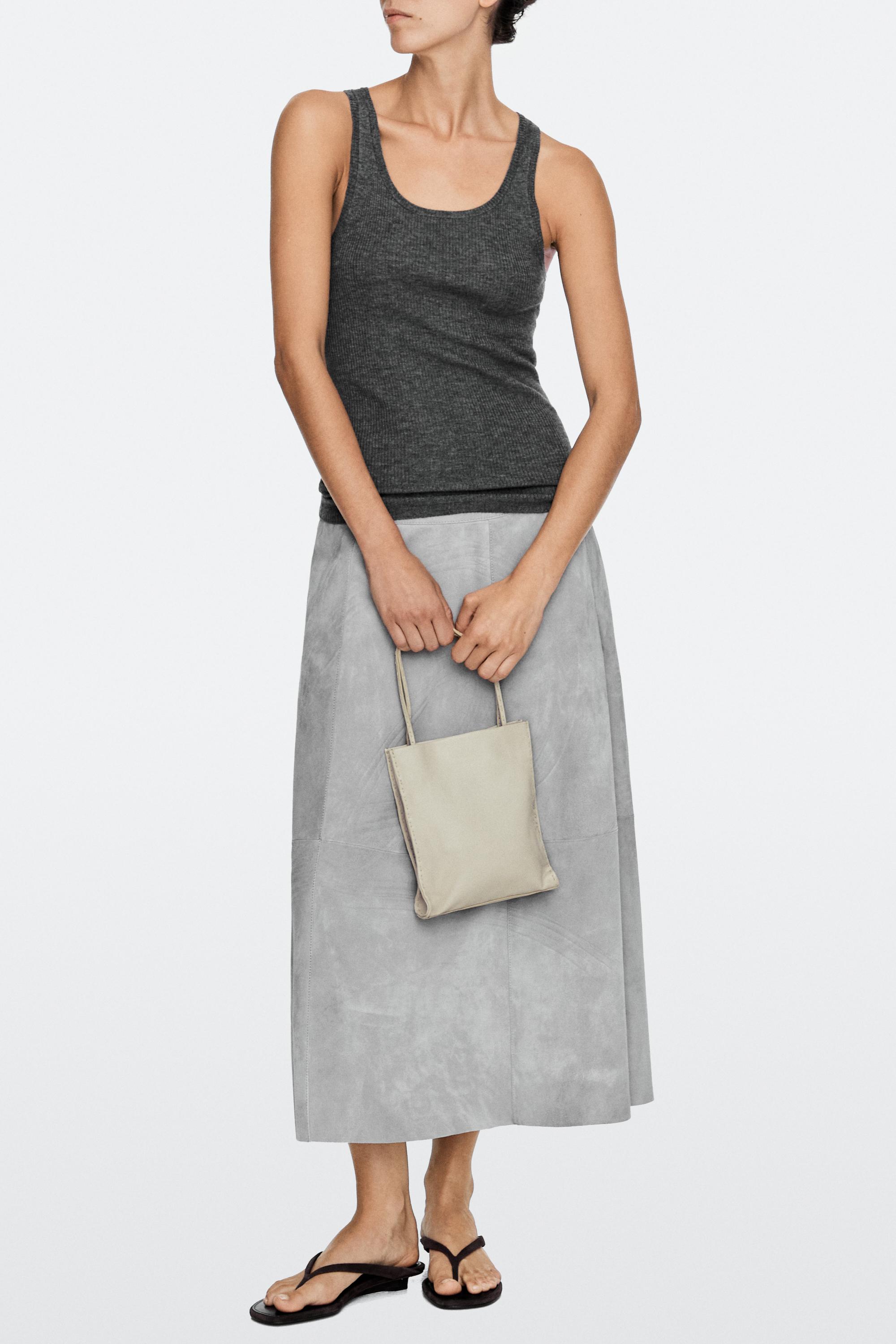 Nappa leather double compartment bag Off White