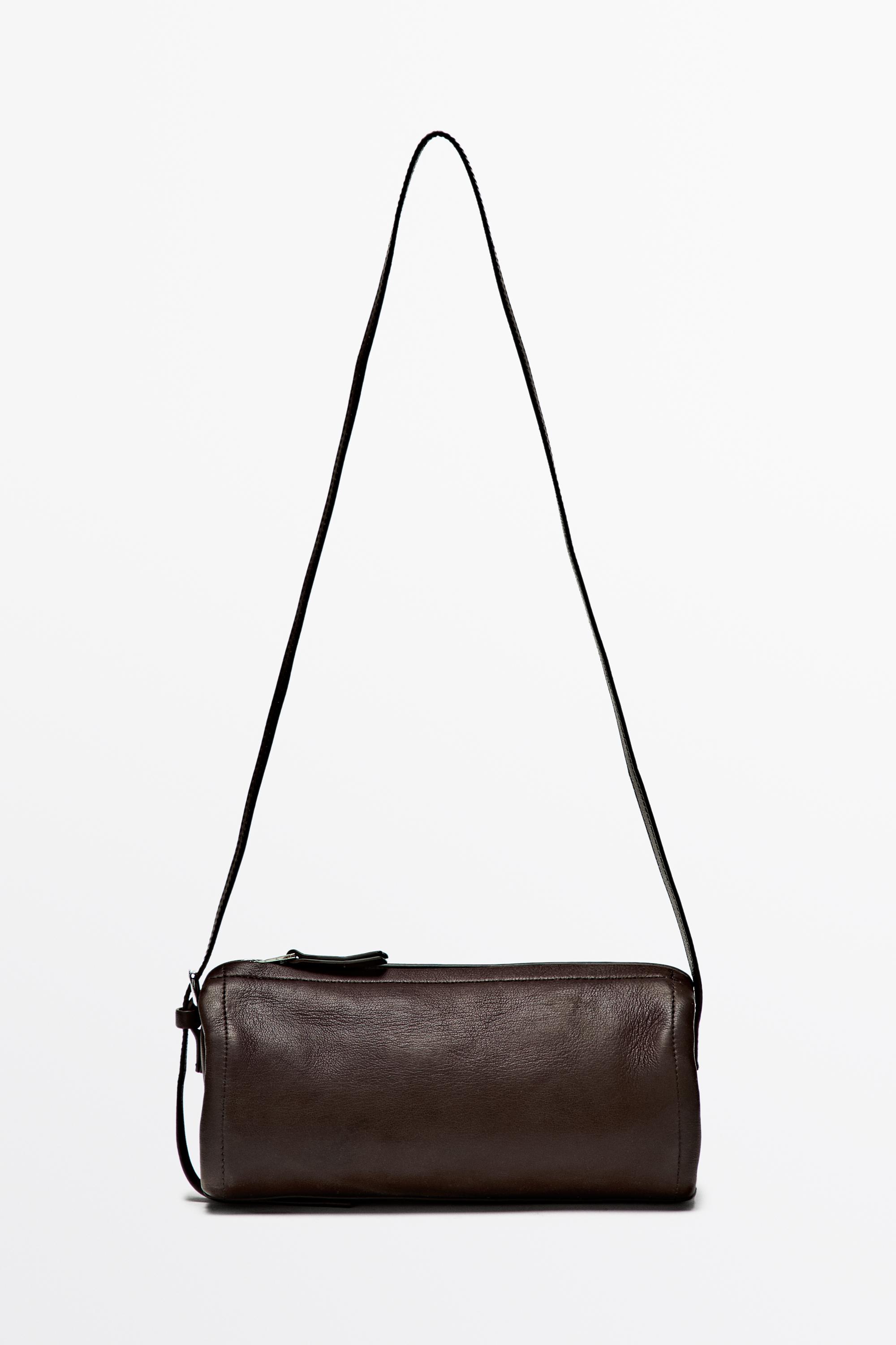 Nappa leather crossbody bag Brown