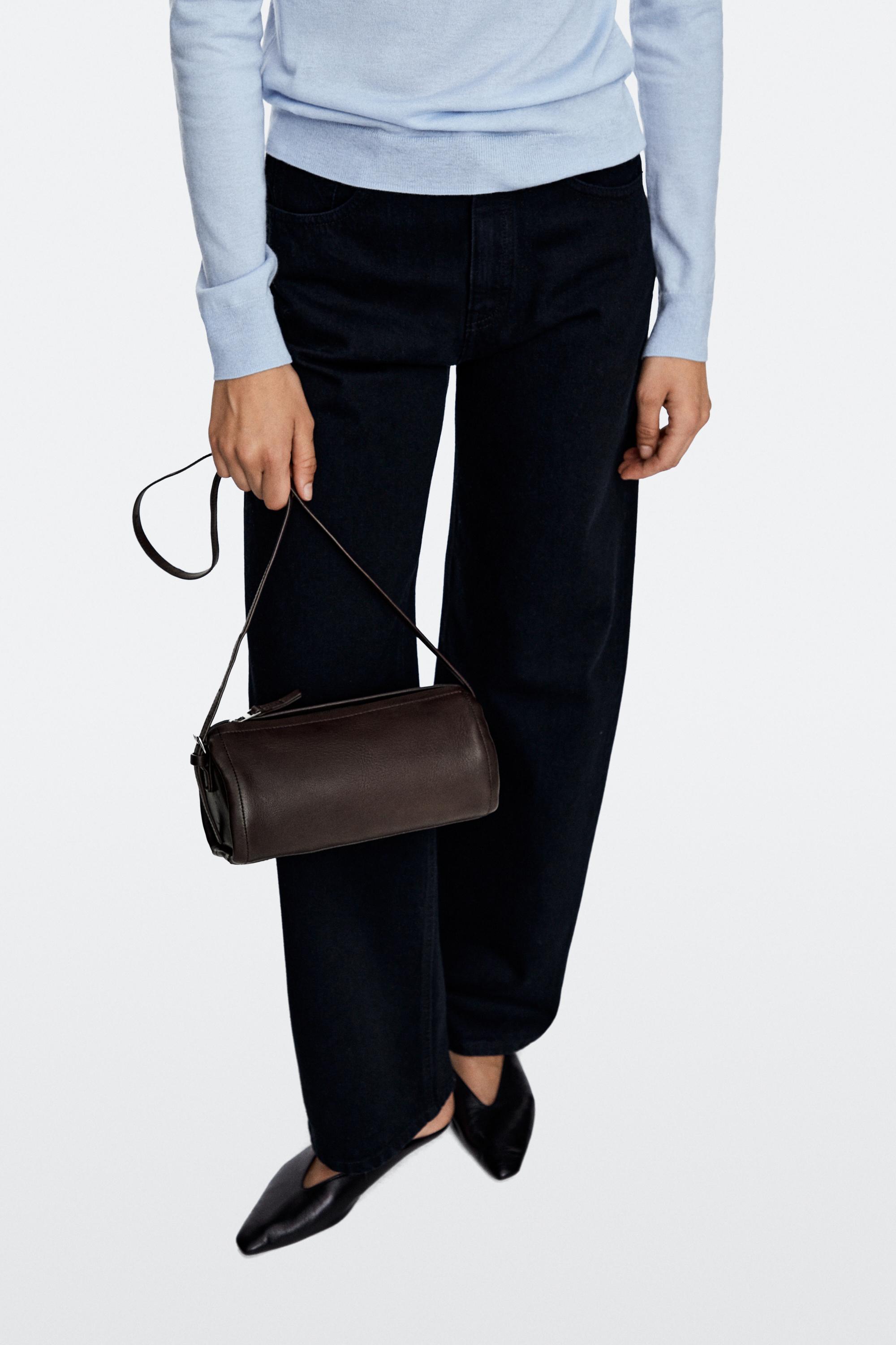 Nappa leather crossbody bag Brown