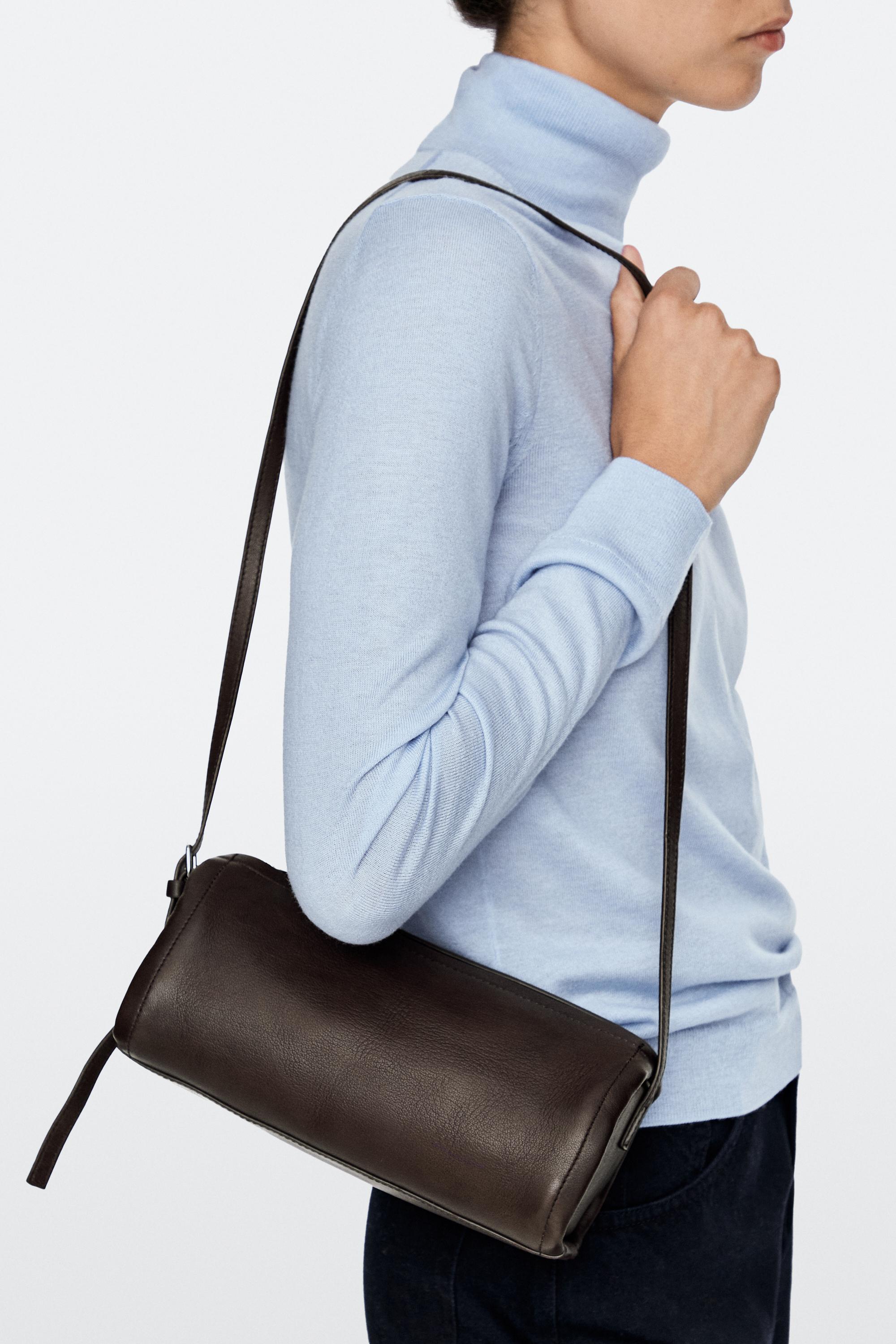 Nappa leather crossbody bag Brown