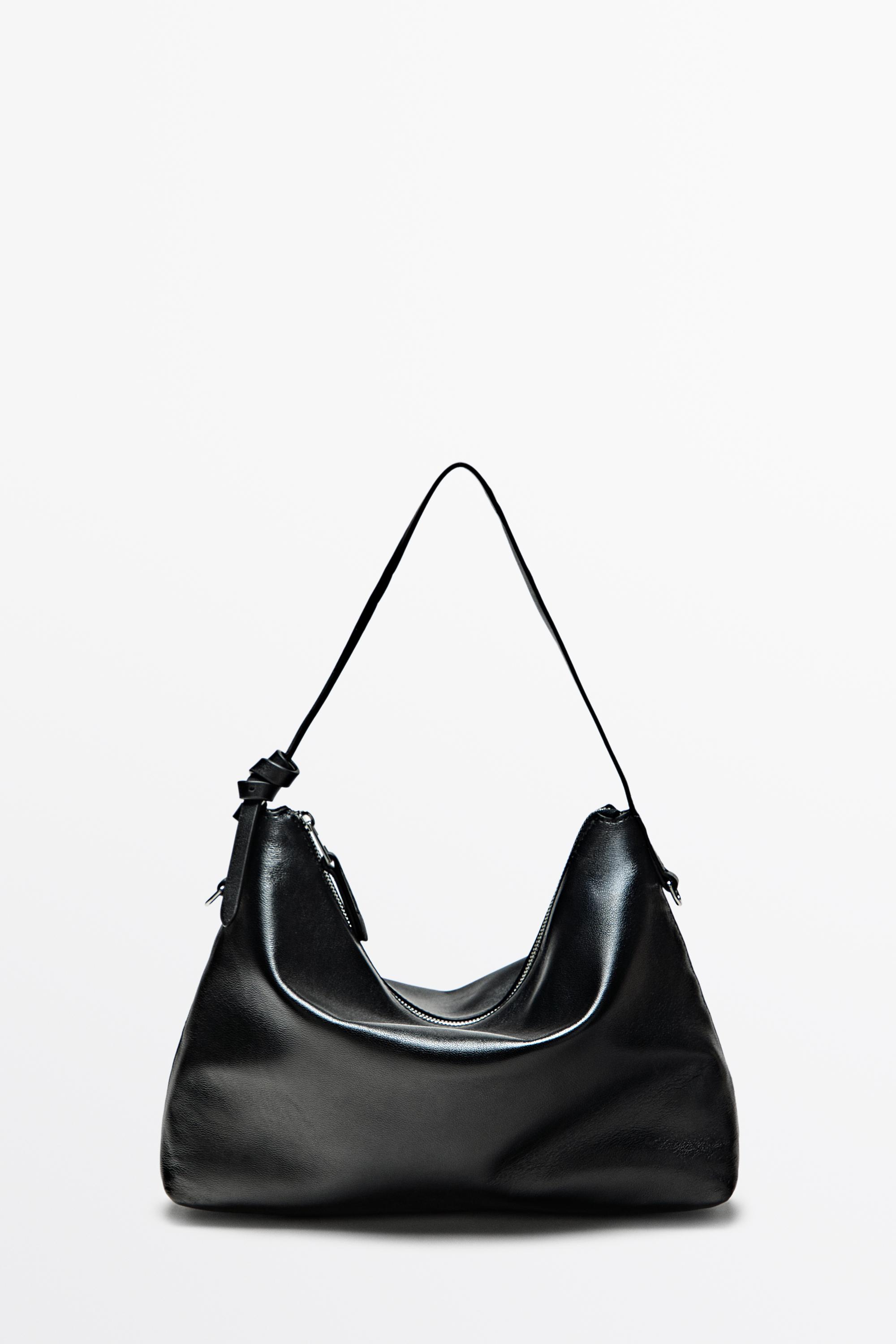 Medium nappa leather bag Black