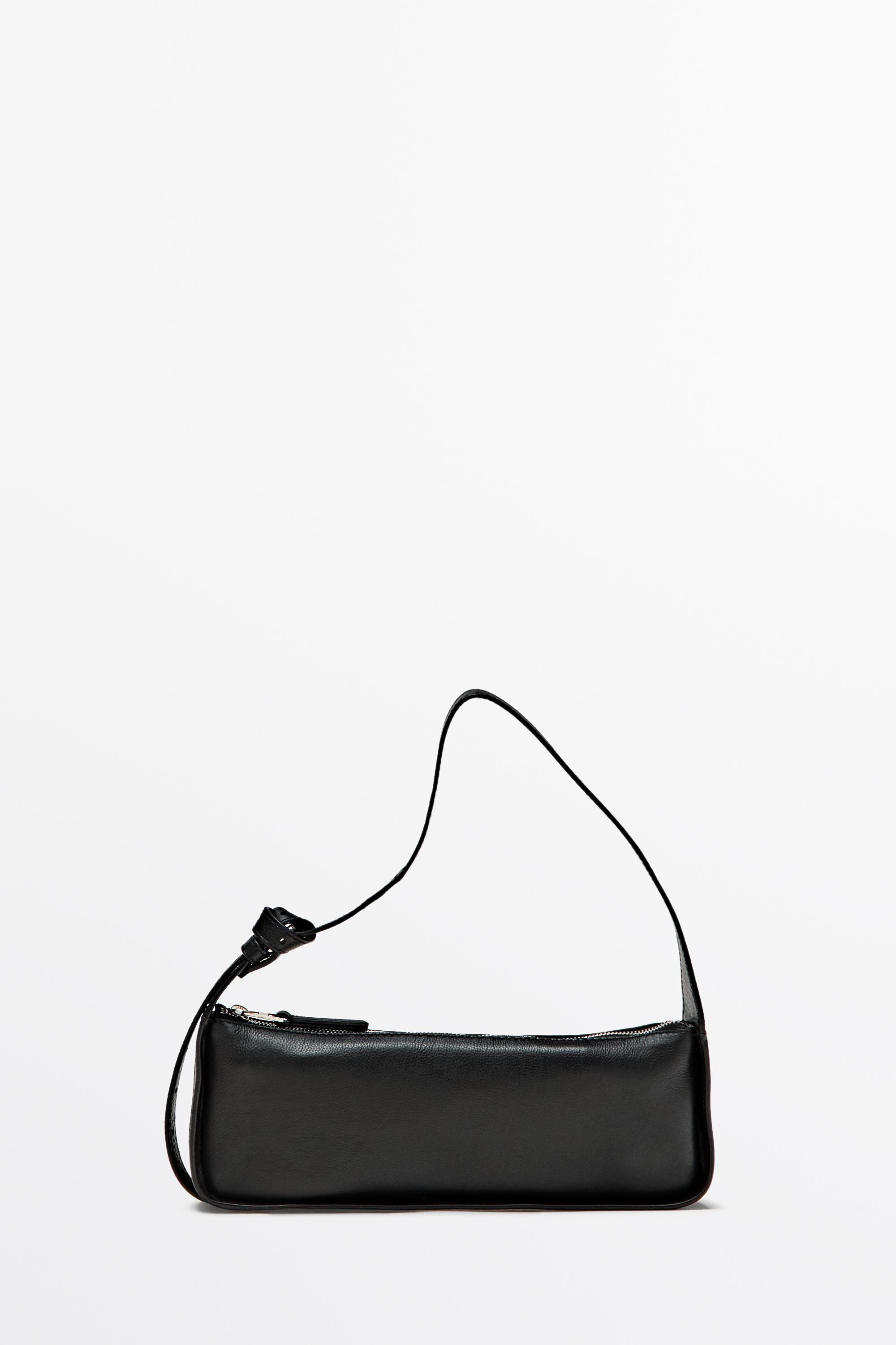 Mini leather shoulder bag Black