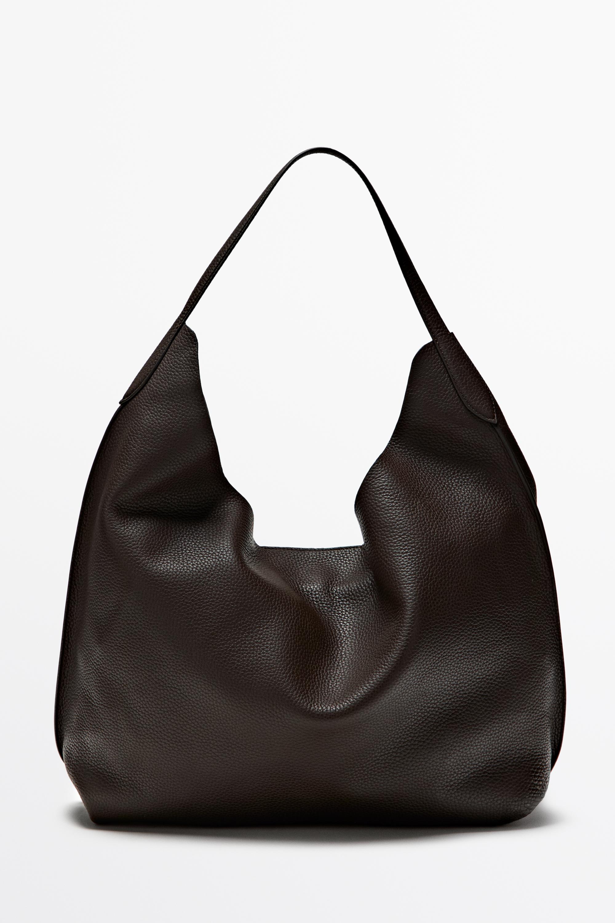Nappa leather shoulder bag Brown