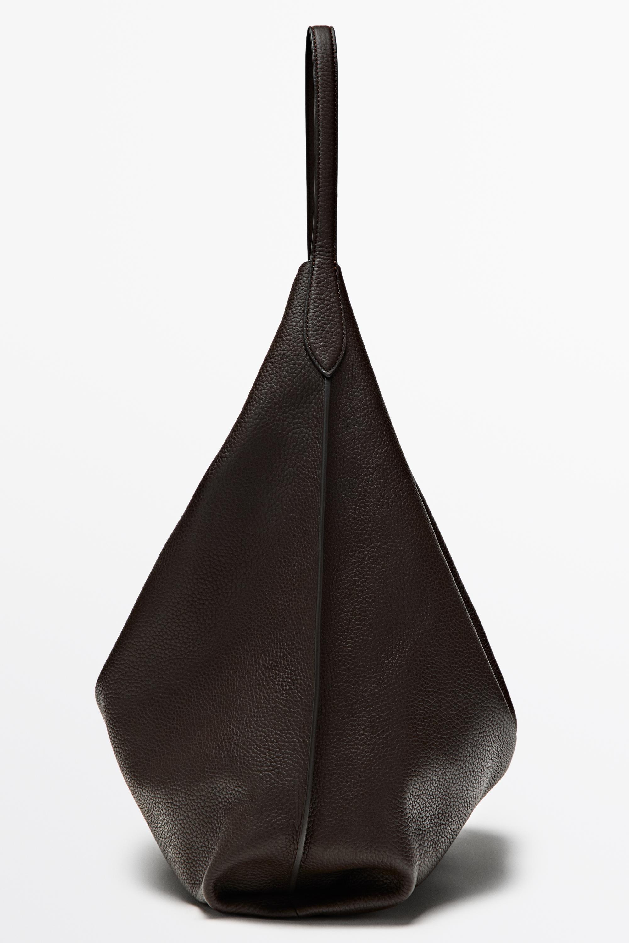 Nappa leather shoulder bag Brown