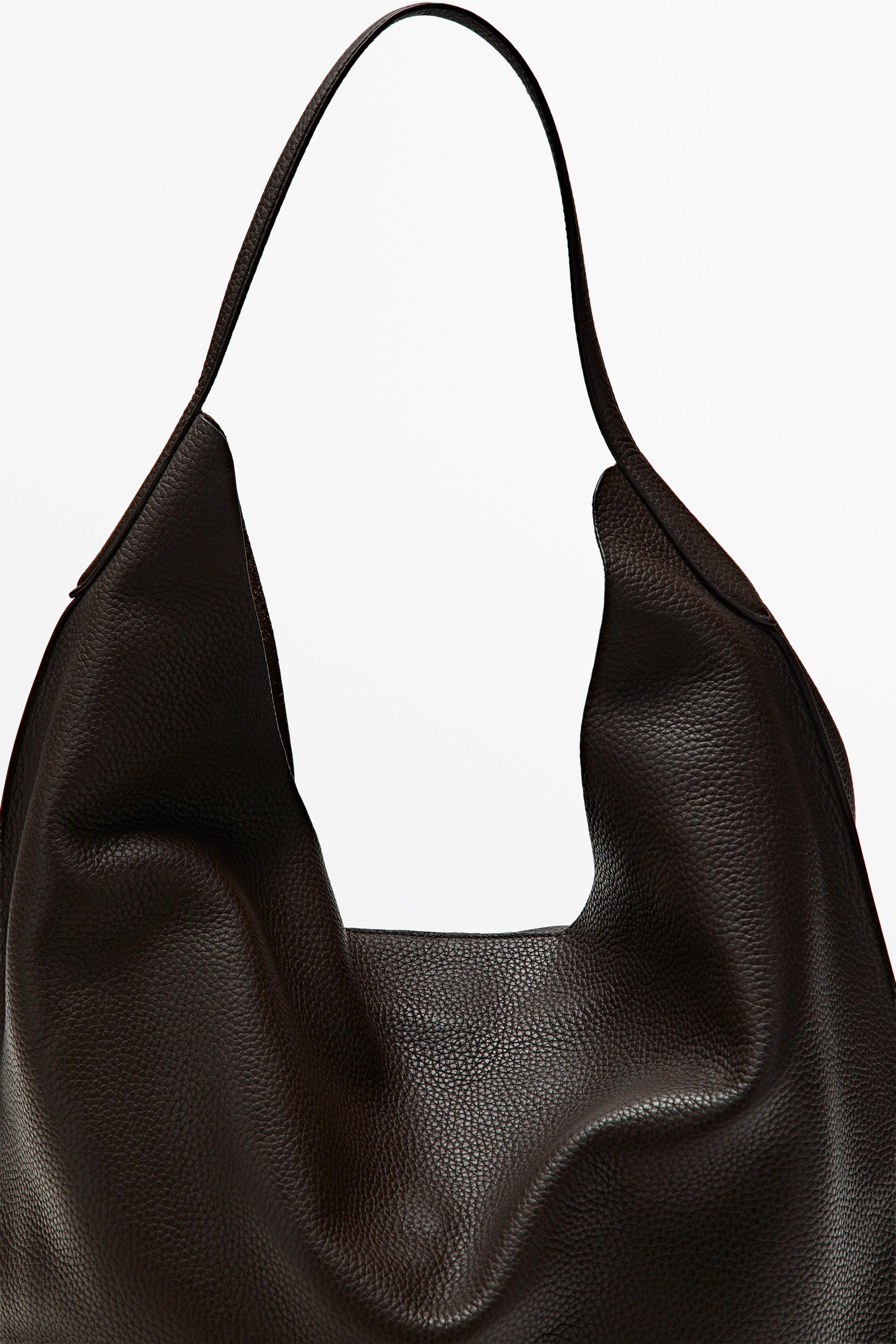 Nappa leather shoulder bag Brown