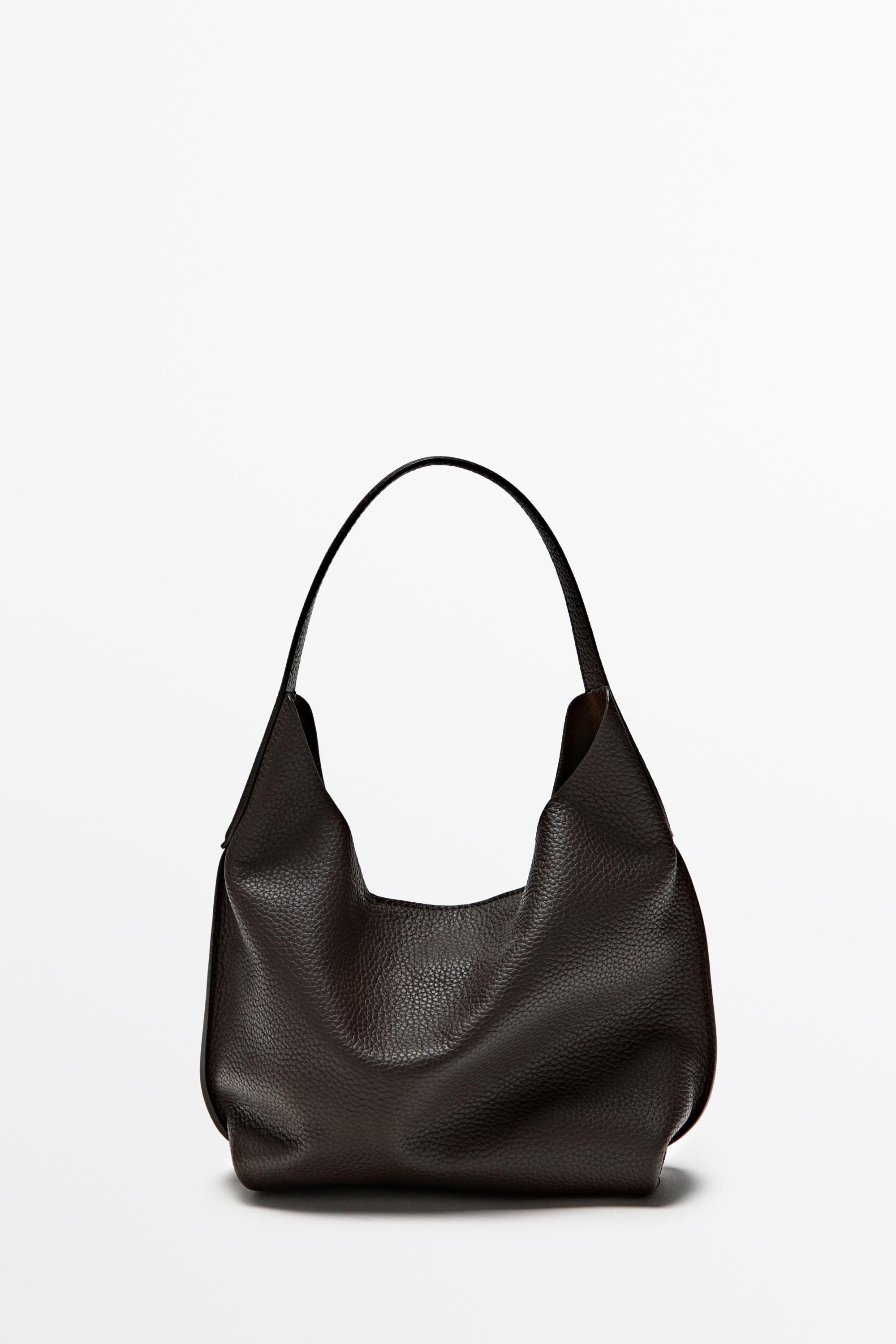 Nappa leather mini shoulder bag Brown