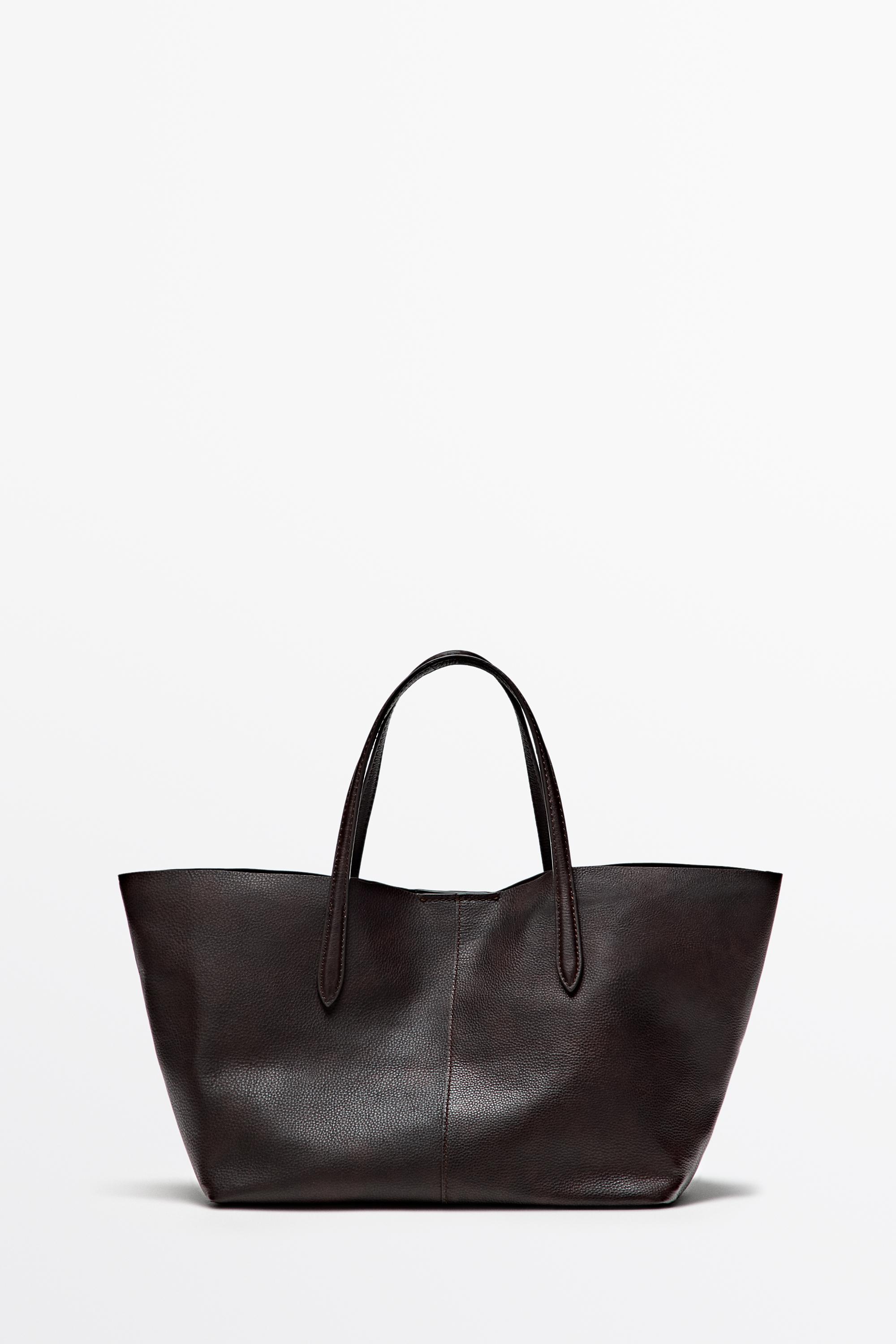 Medium Nappa leather tote bag Brown