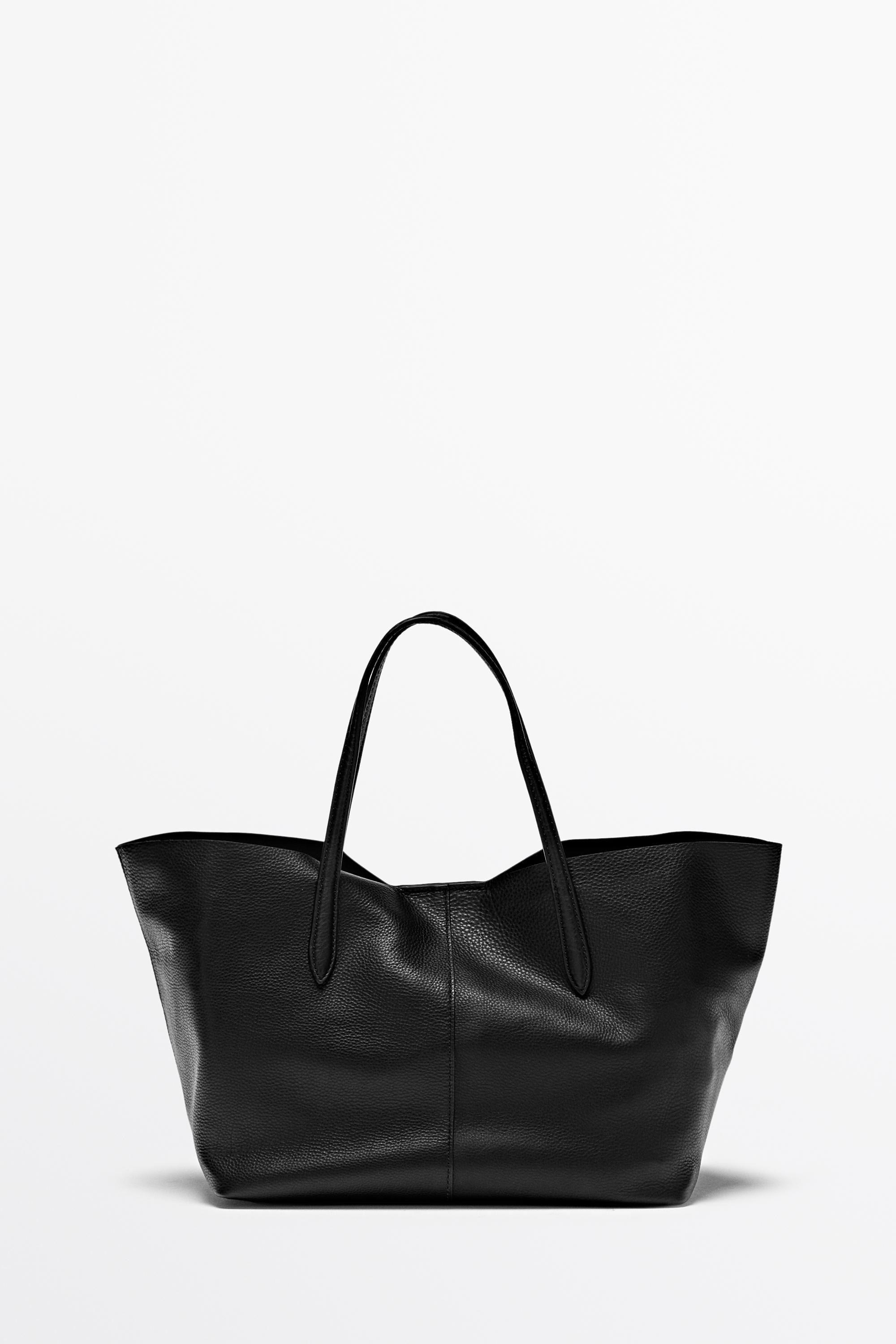 Medium Nappa leather tote bag Black