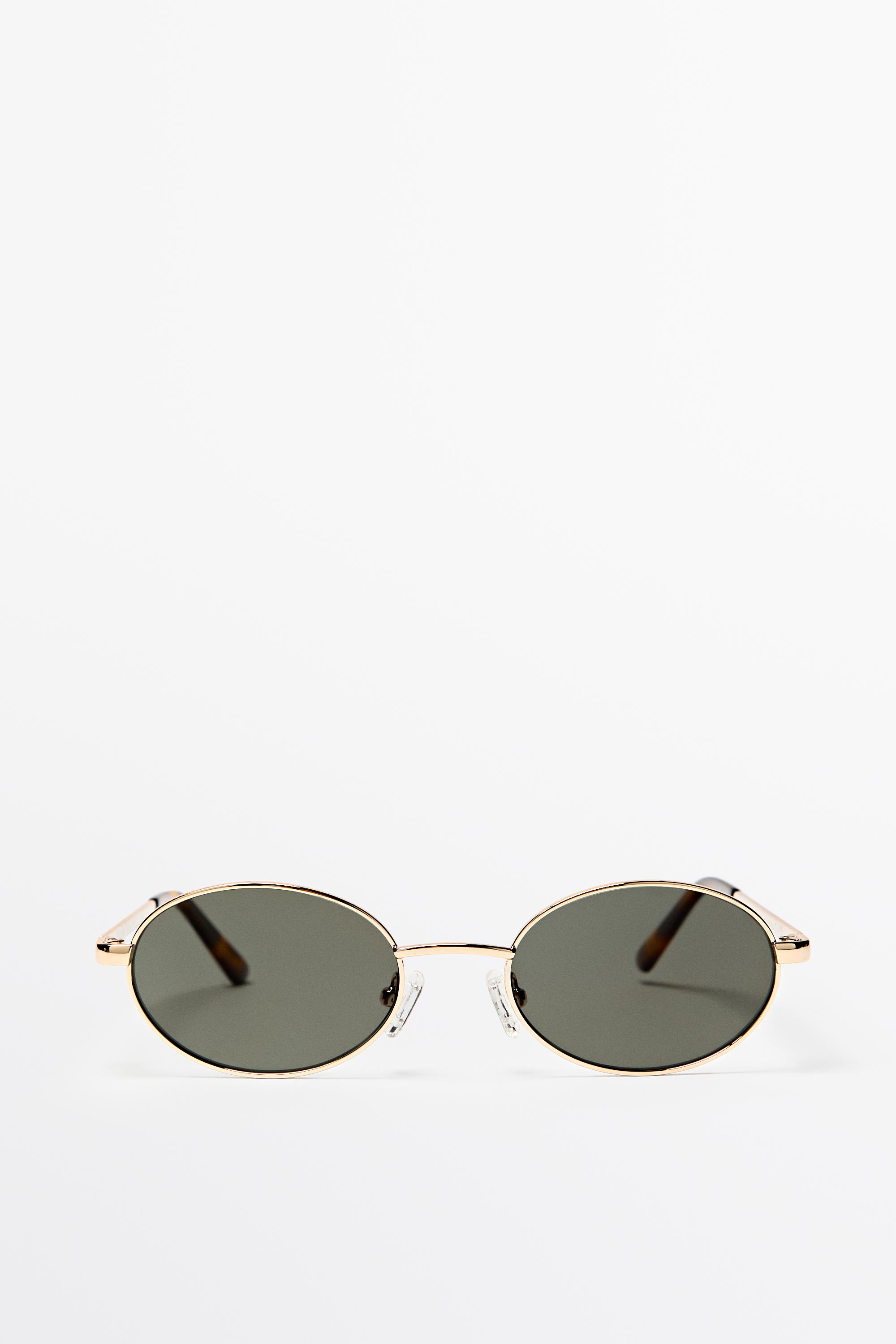 Oval metal sunglasses Golden