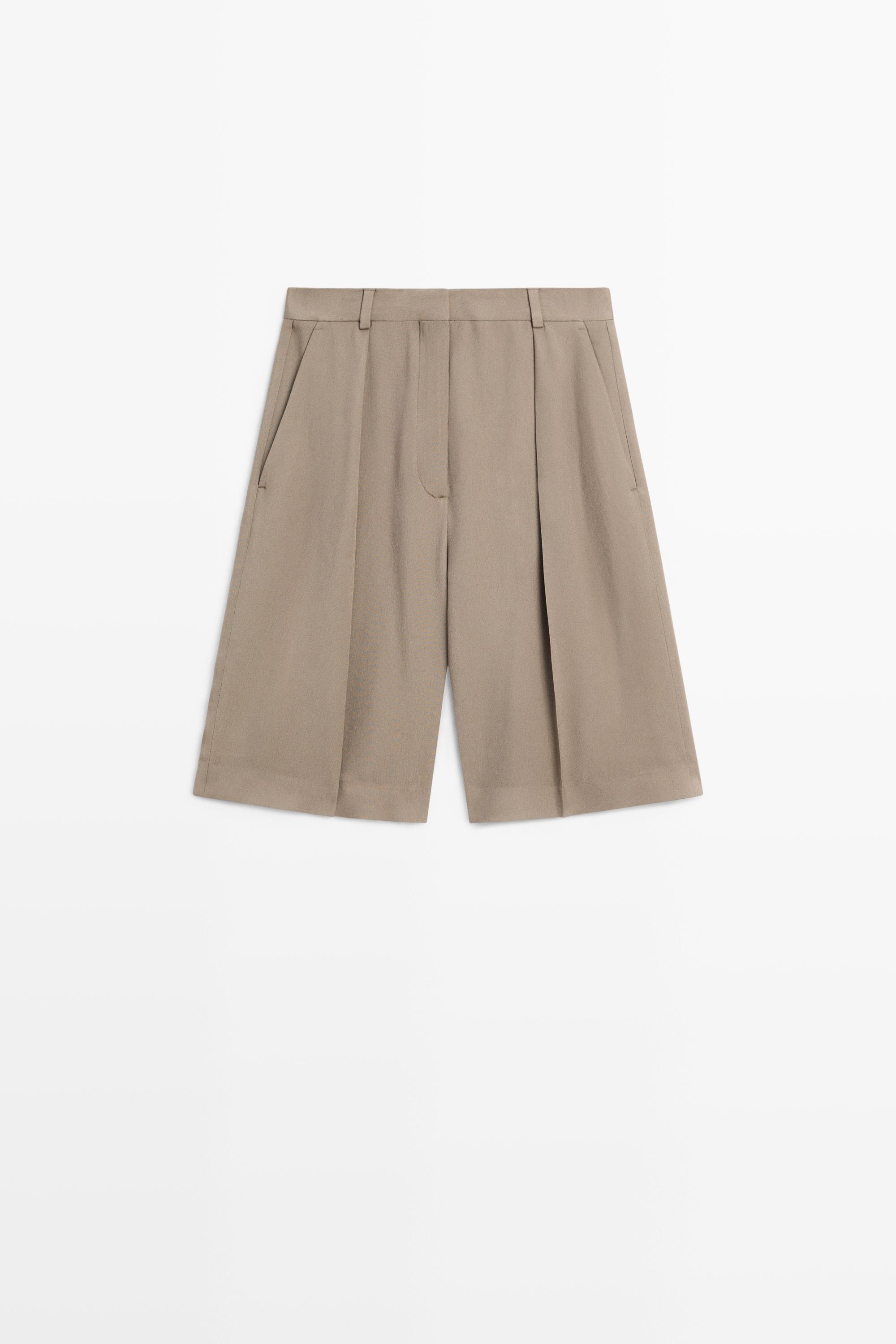 Long darted Bermuda shorts - STUDIO Stone