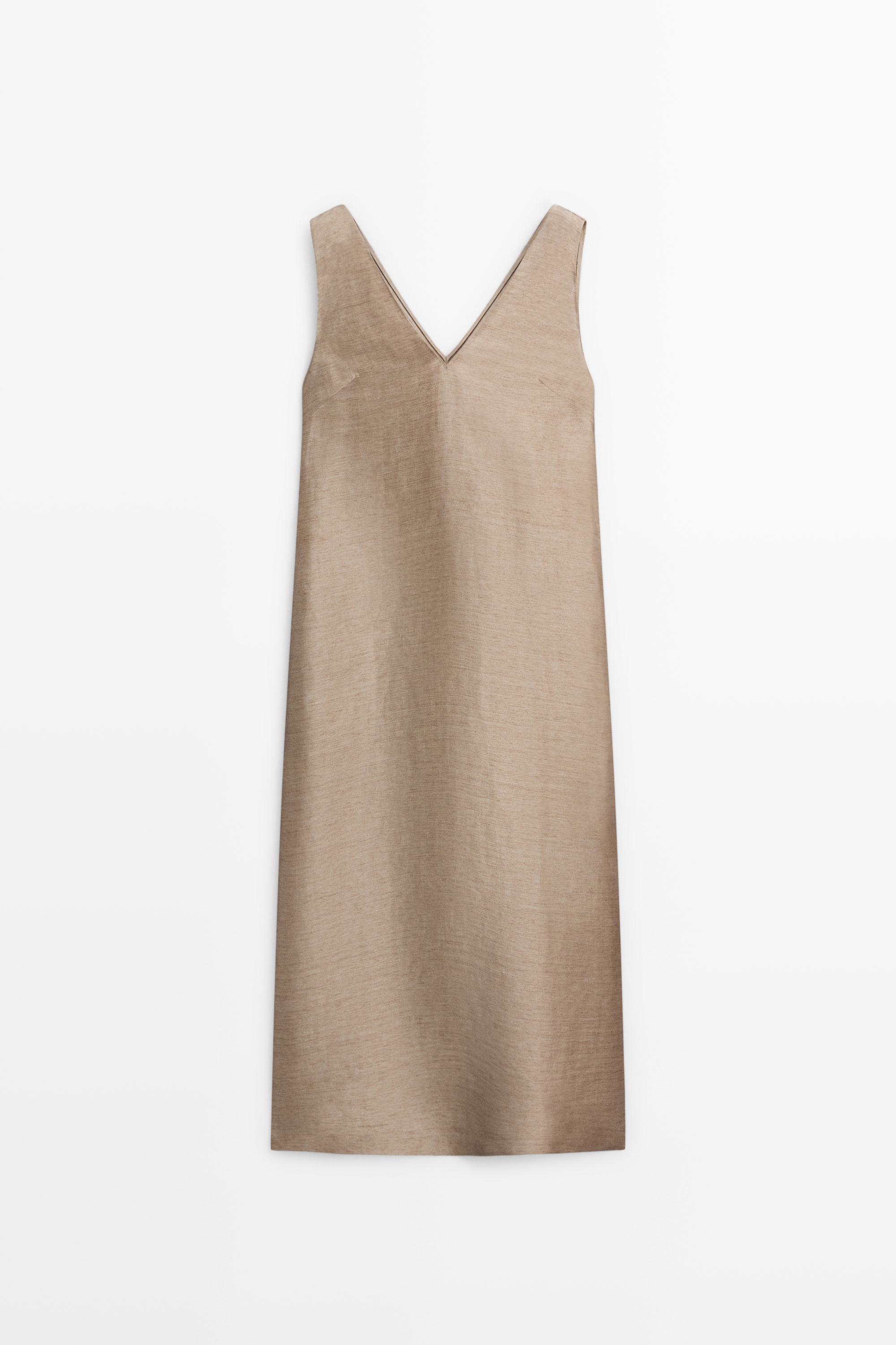 Wide strap midi dress - STUDIO Stone