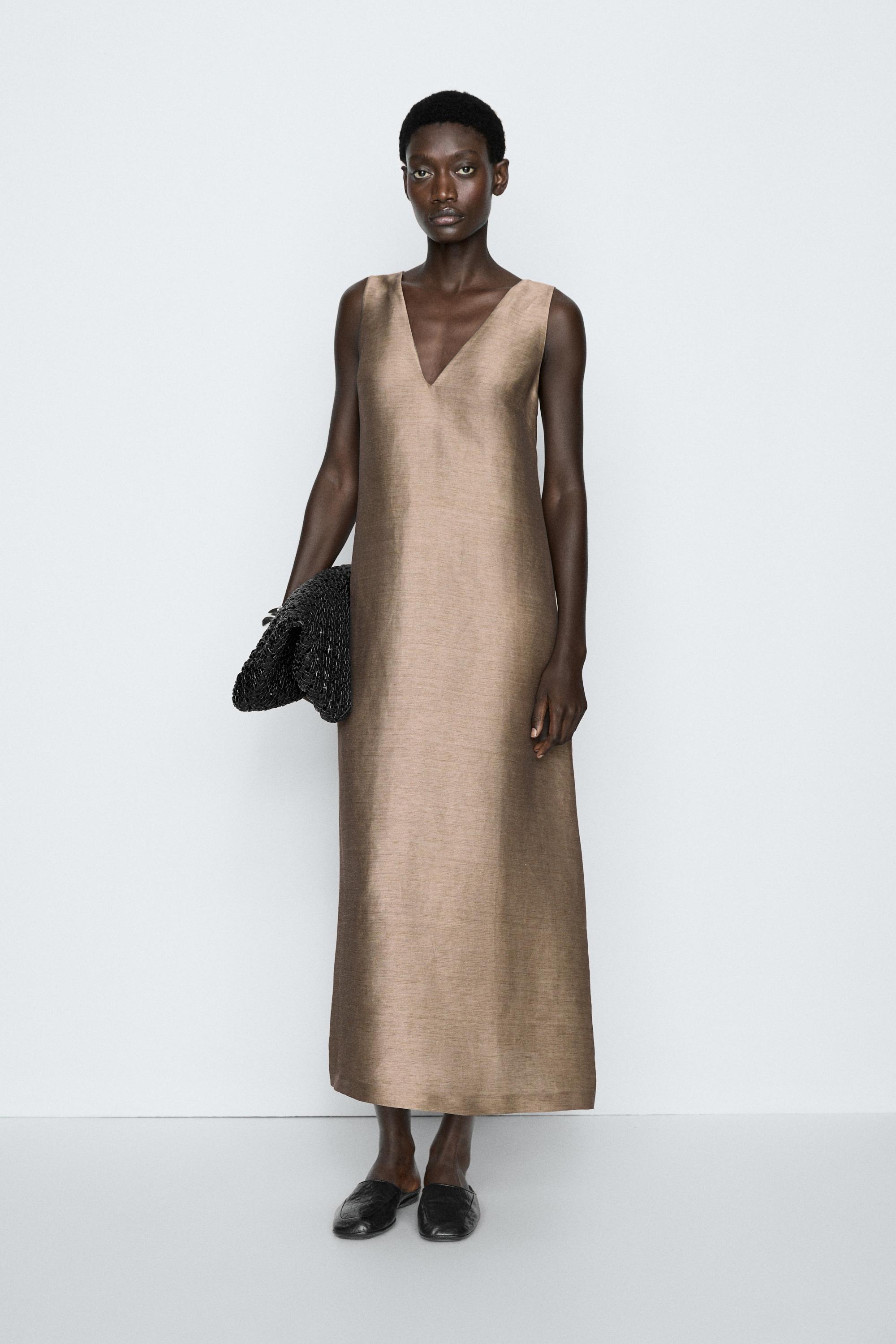 Wide strap midi dress - STUDIO Stone
