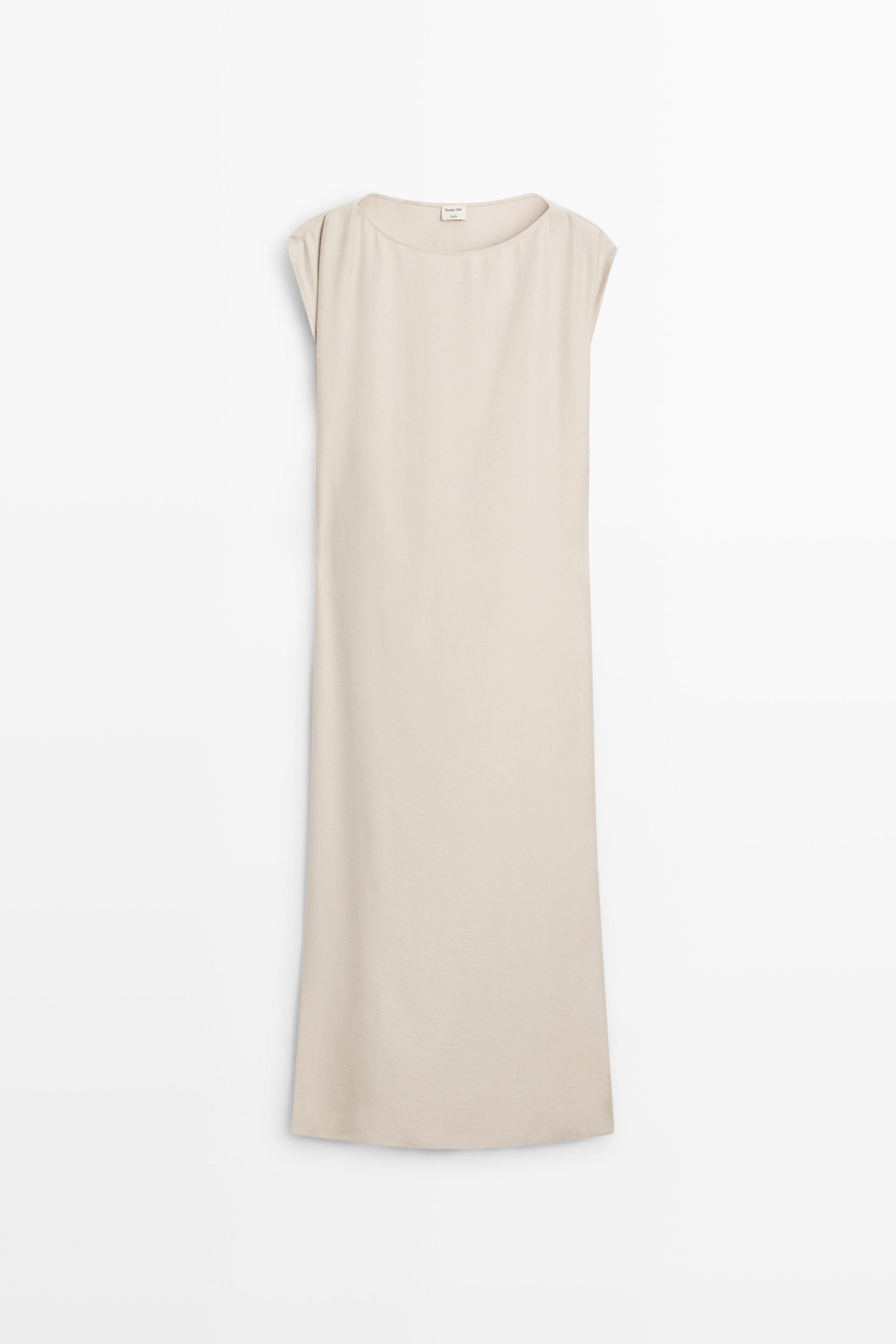 Asymmetrical drape detail dress - STUDIO Stone