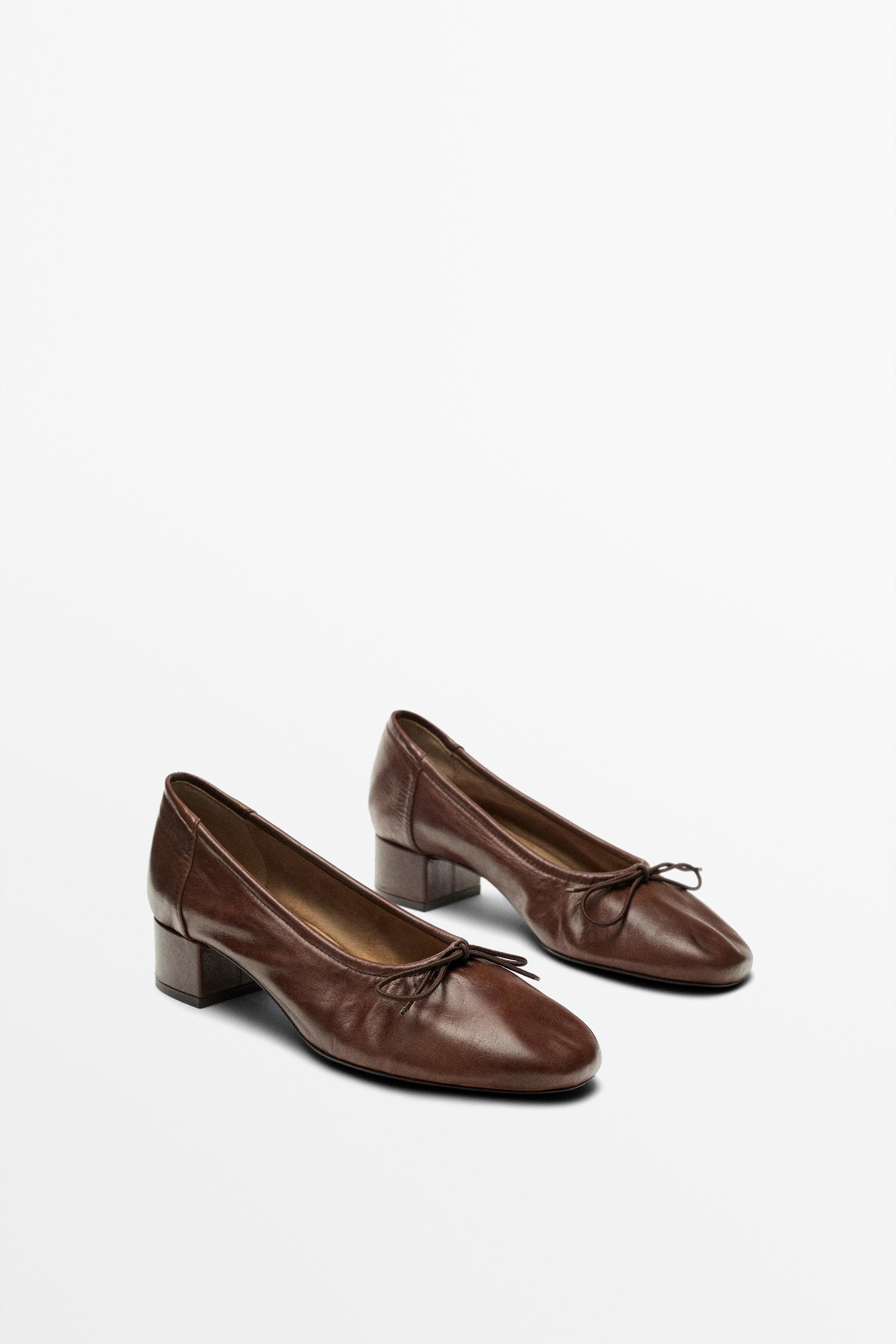 Heeled ballet flat Brown