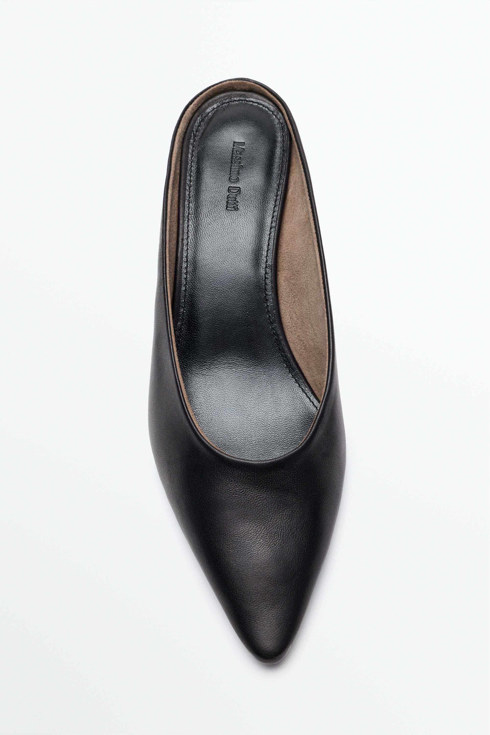 Wedge heel mule shoe Black