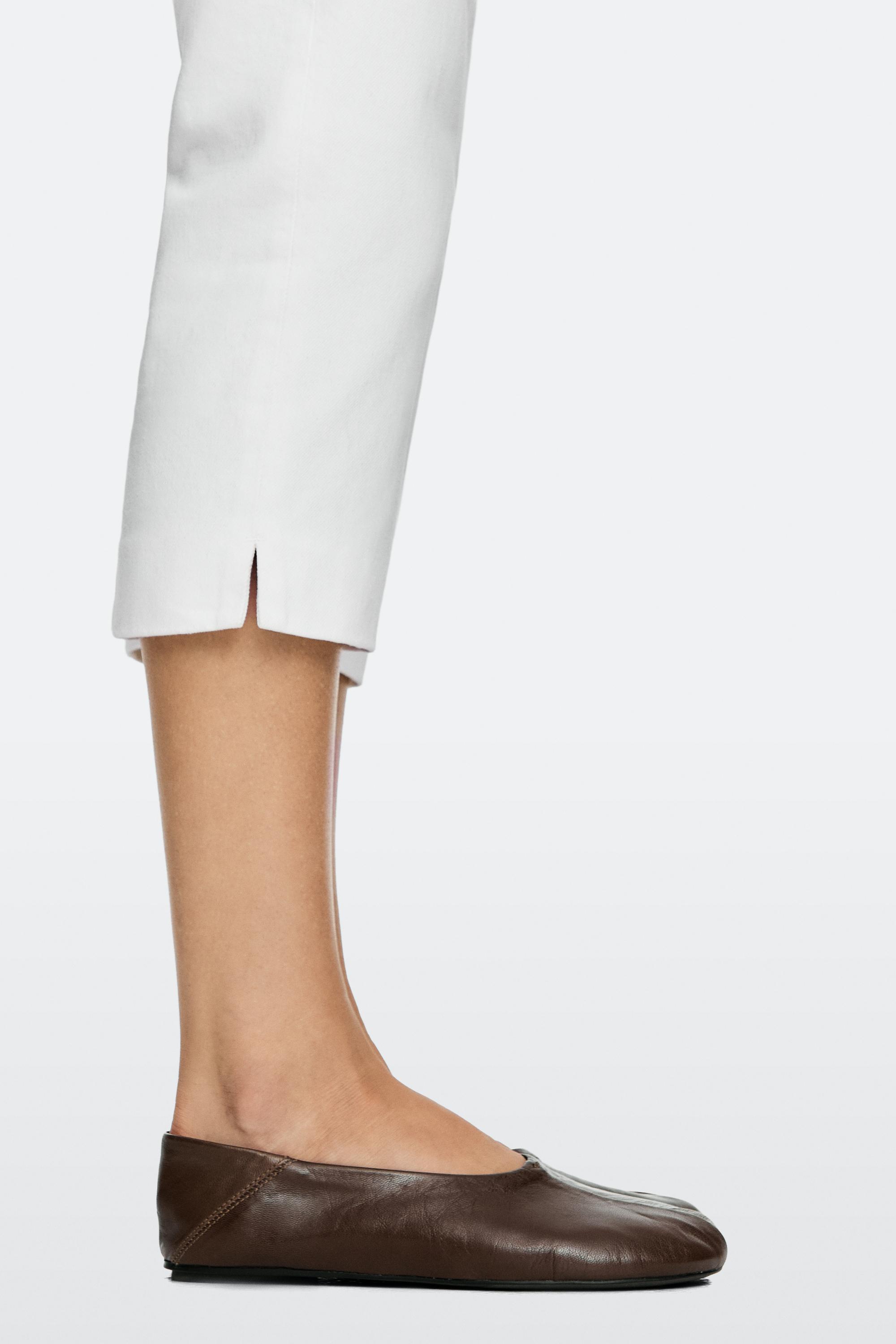 Soft leather ballet flat Hazelnut Brown