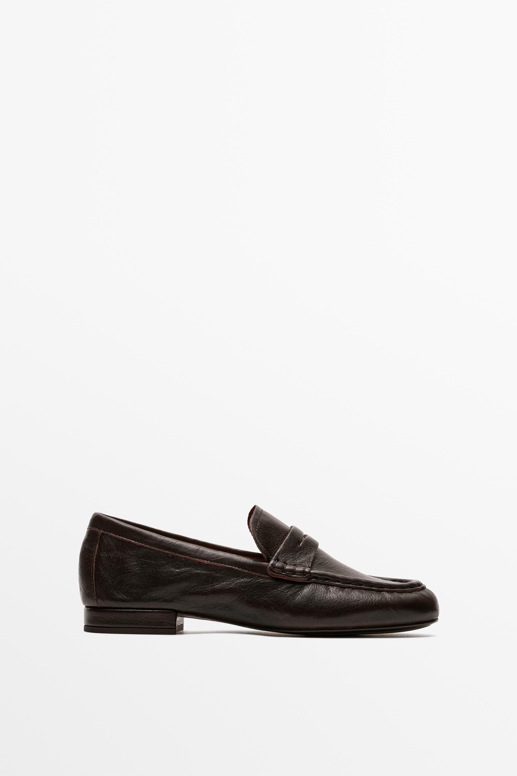 Soft leather penny loafer Brown
