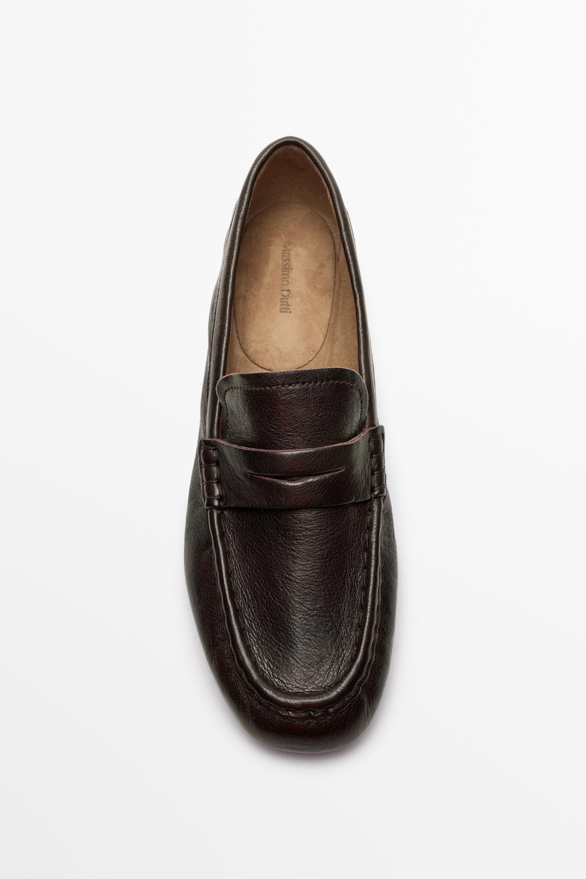Soft leather penny loafer Brown