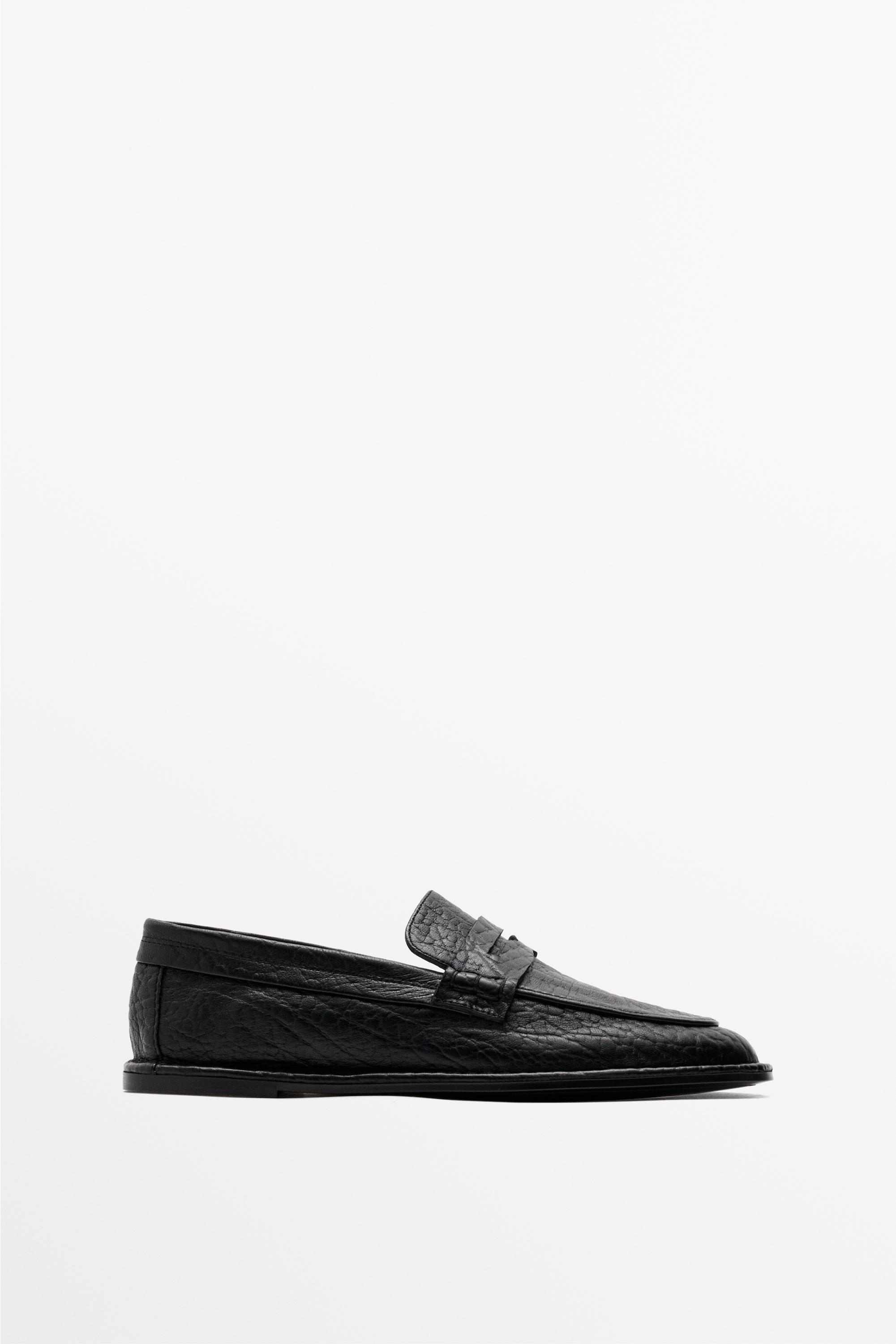 Soft leather loafer Black