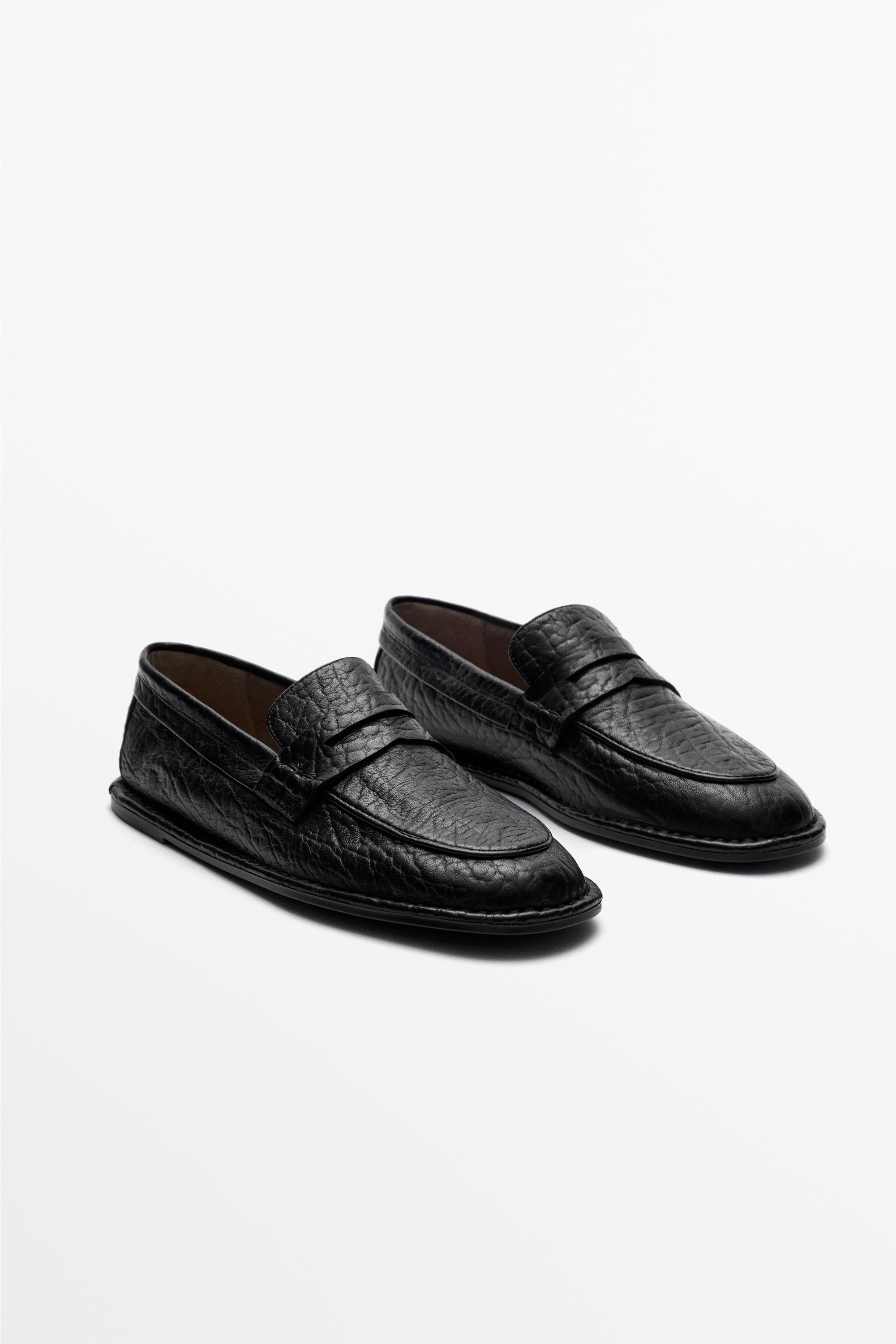 Soft leather loafer Black
