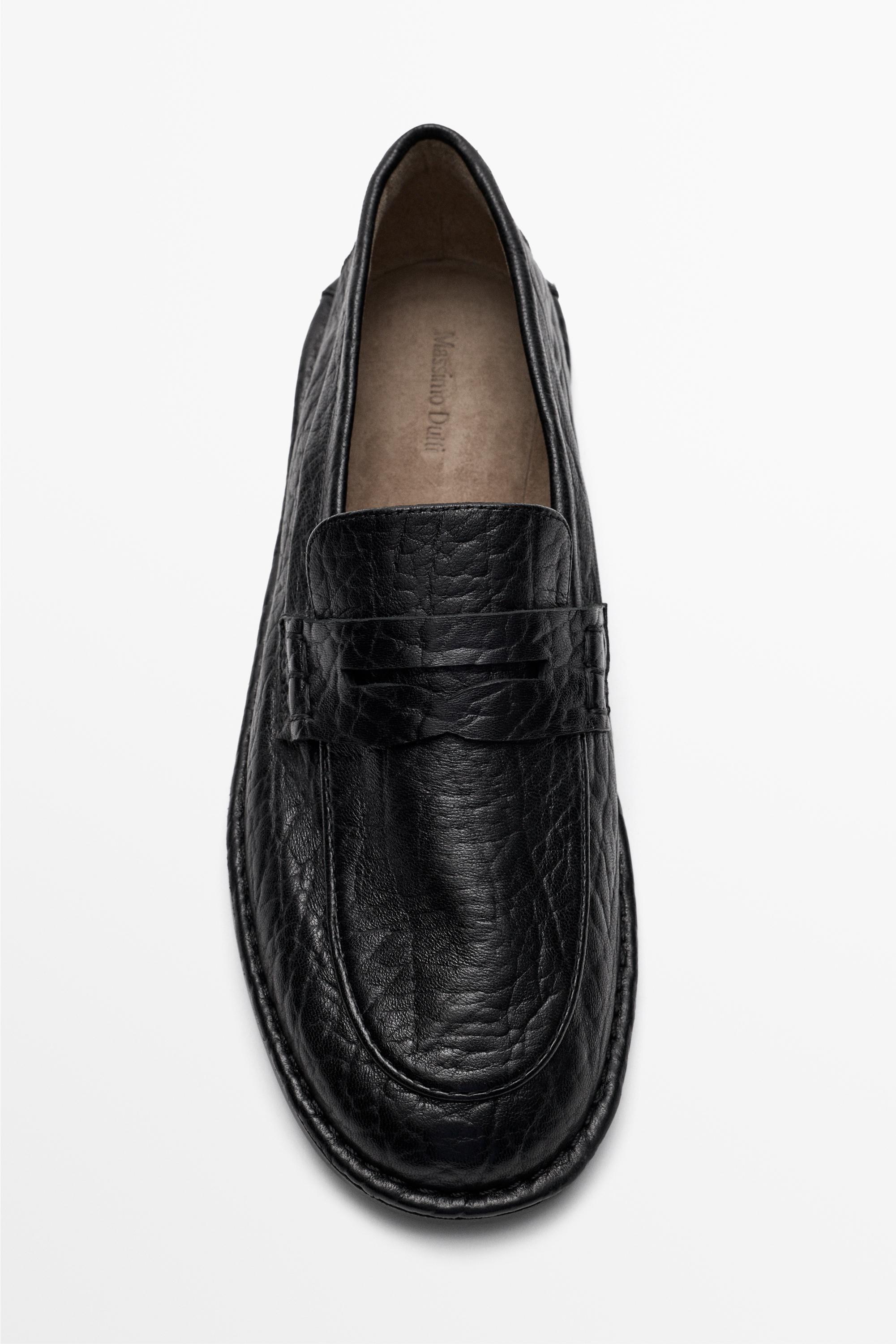 Soft leather loafer Black