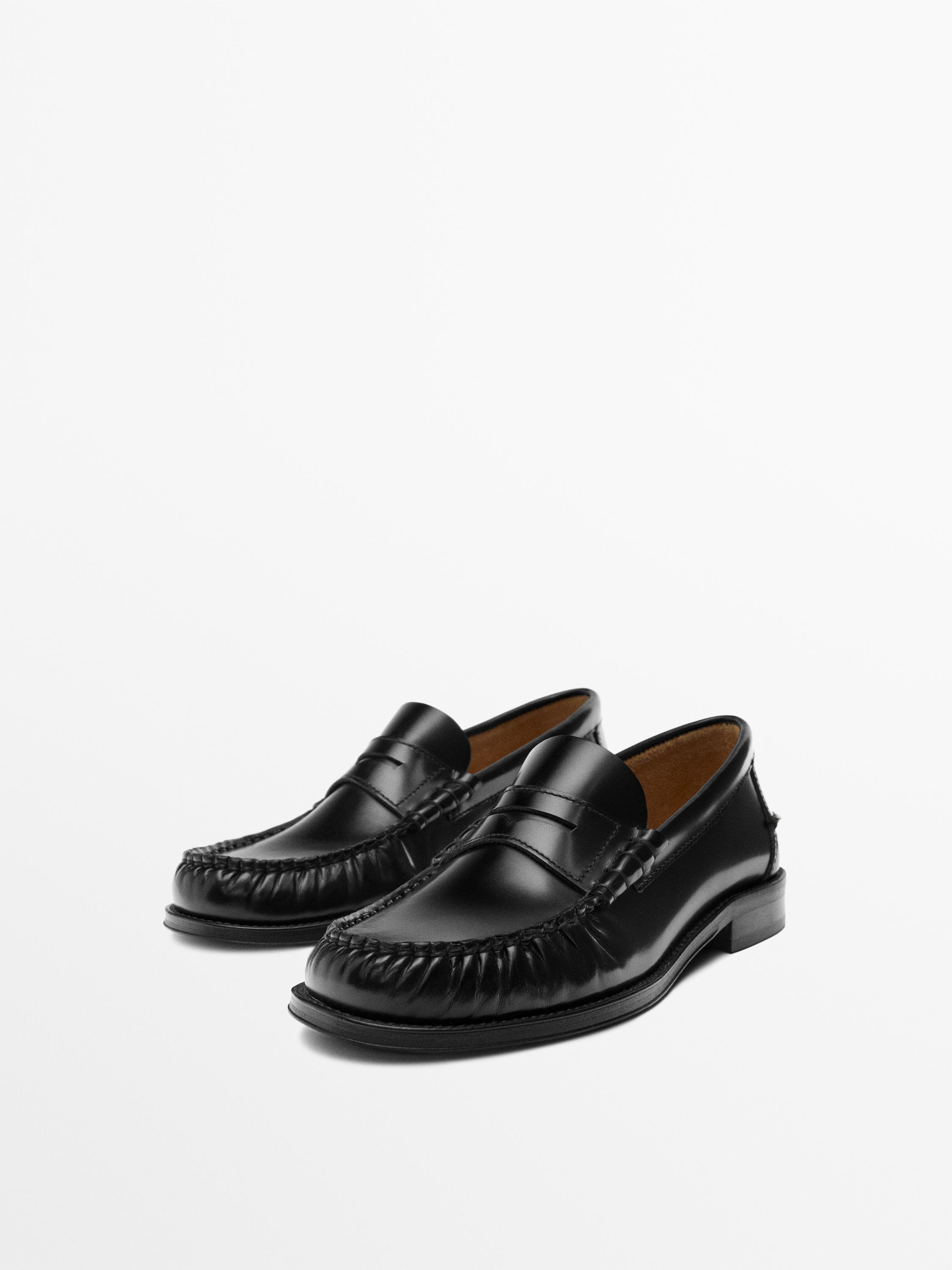 Leather loafer Black