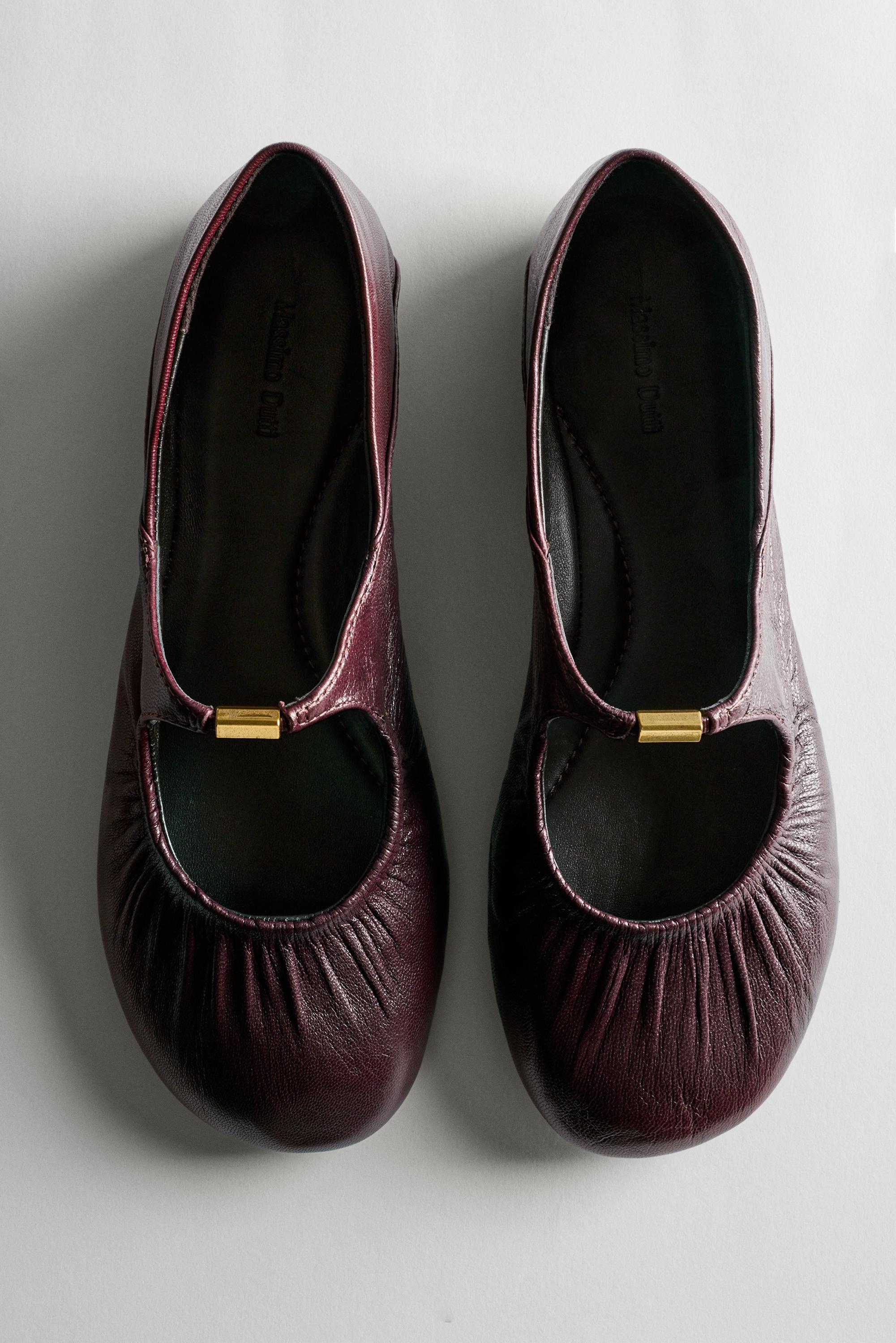 Soft leather ballet flat Burgundy