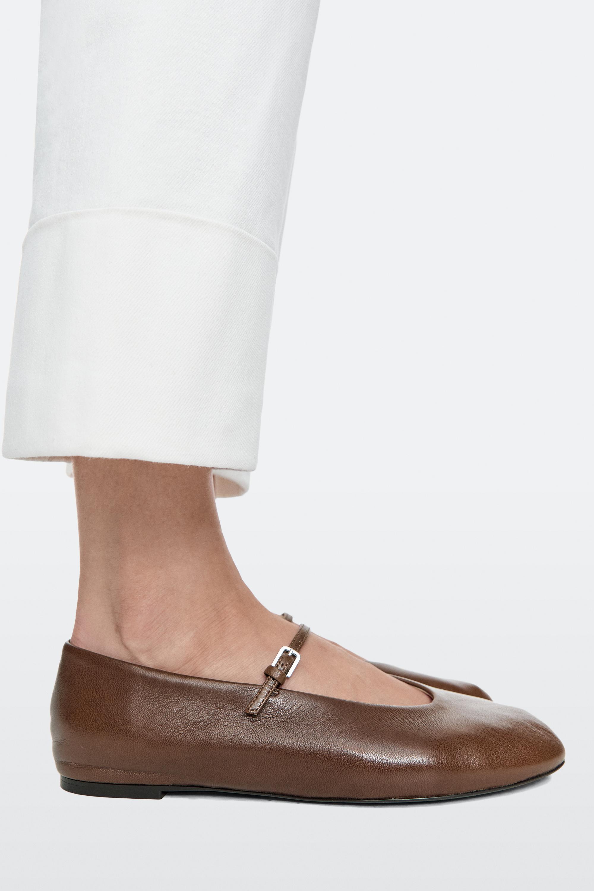 Soft leather ballerinas Hazelnut Brown