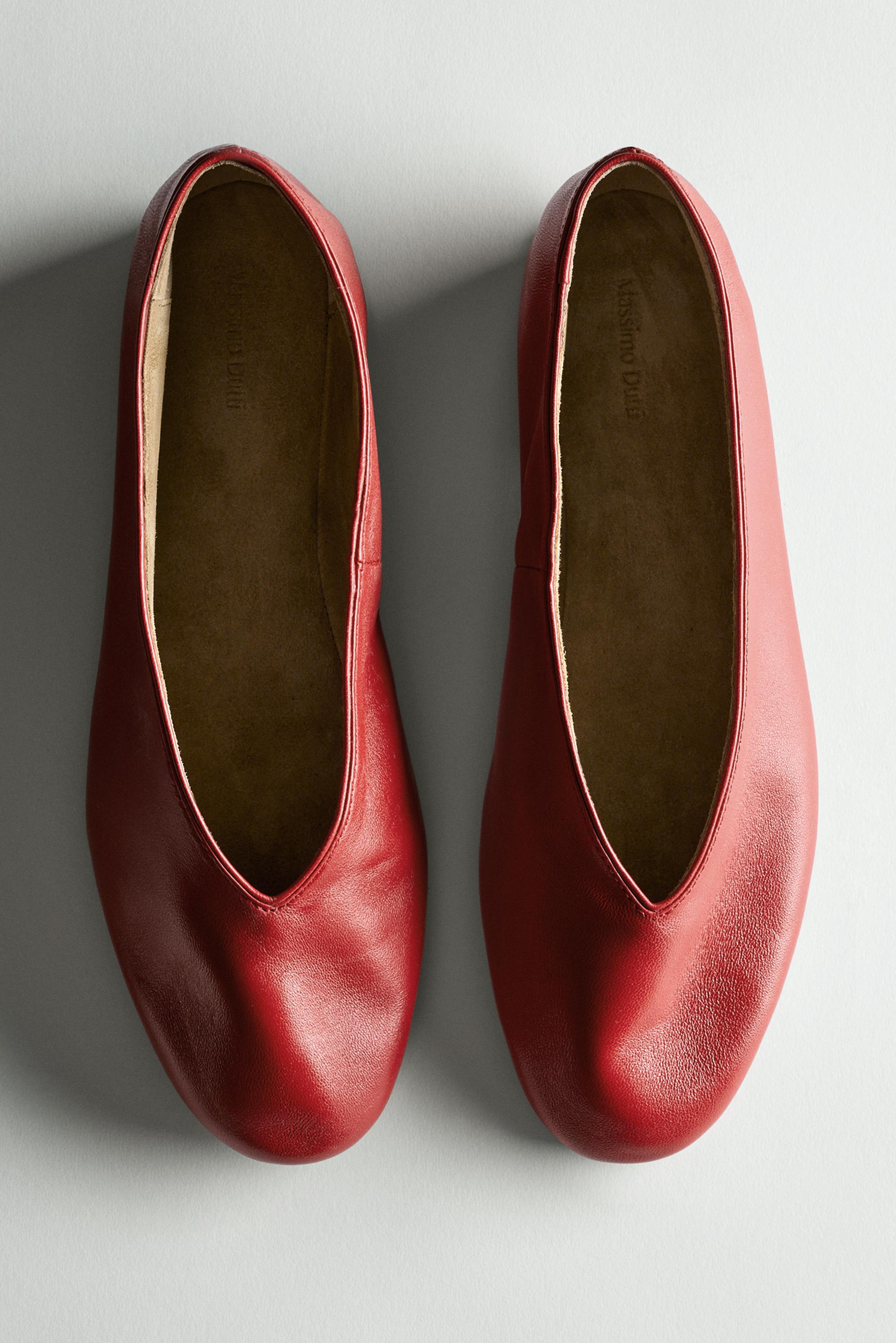 Soft leather ballerinas Red
