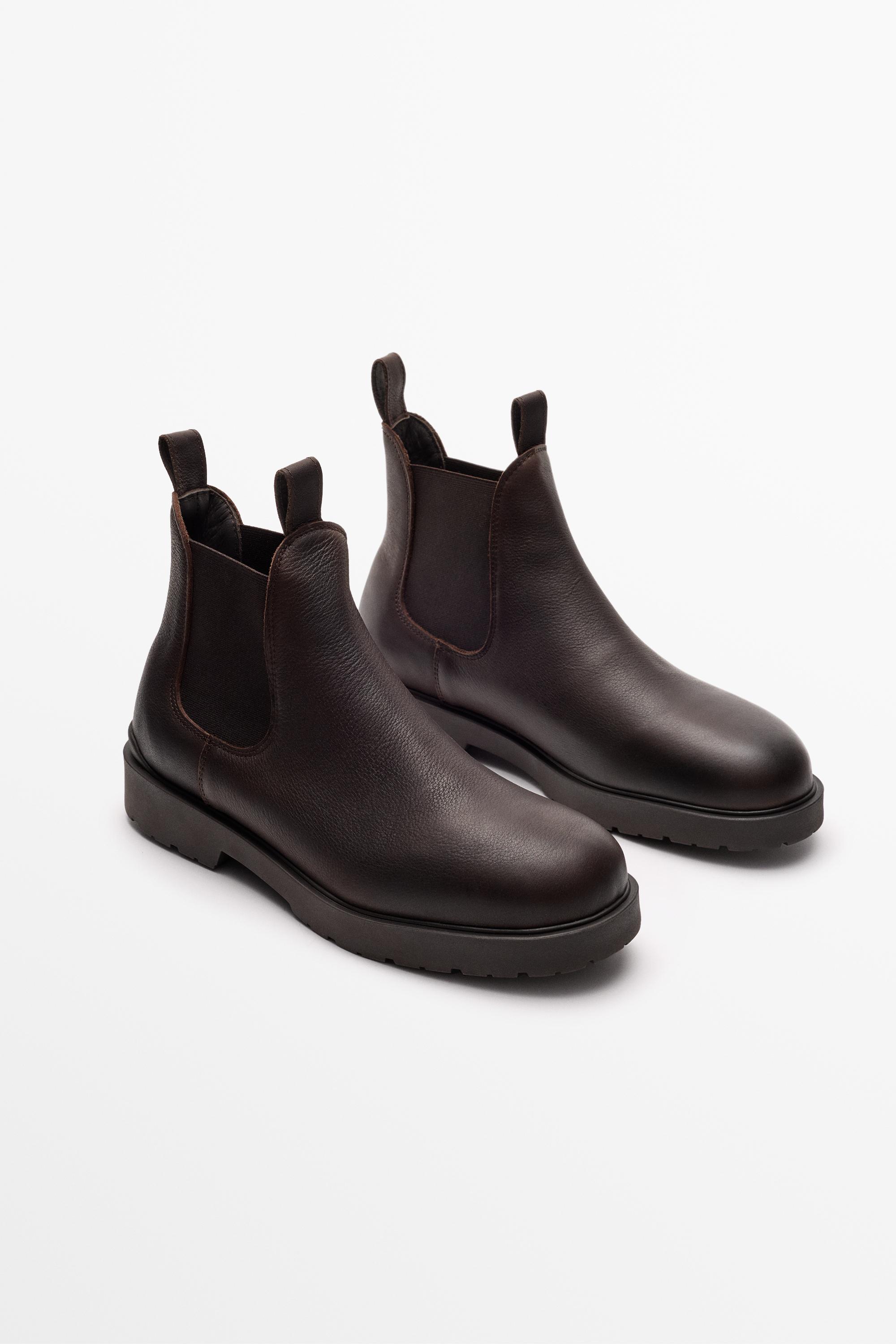 Oiled leather Chelsea boots Brown