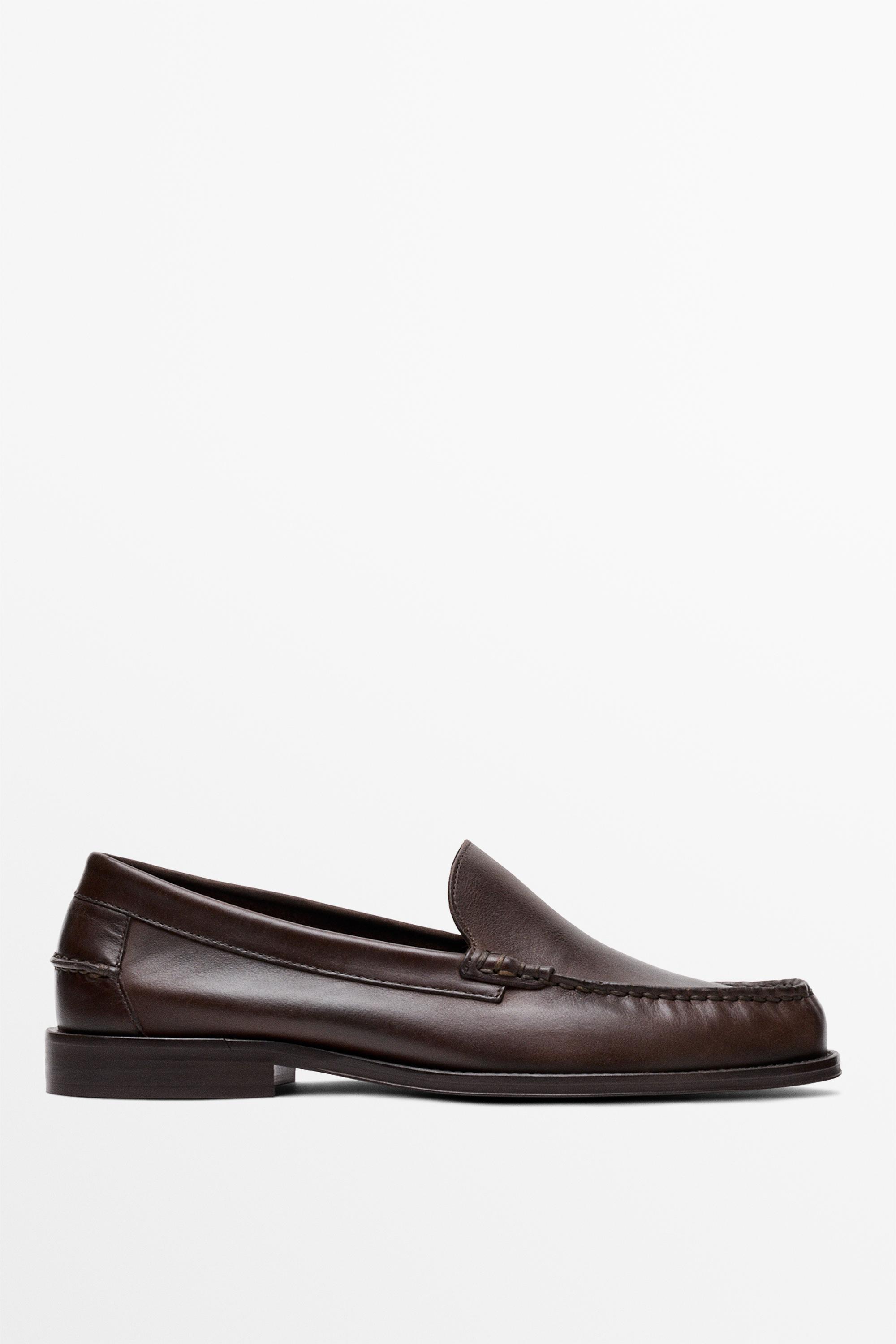 Oiled leather loafers Tan