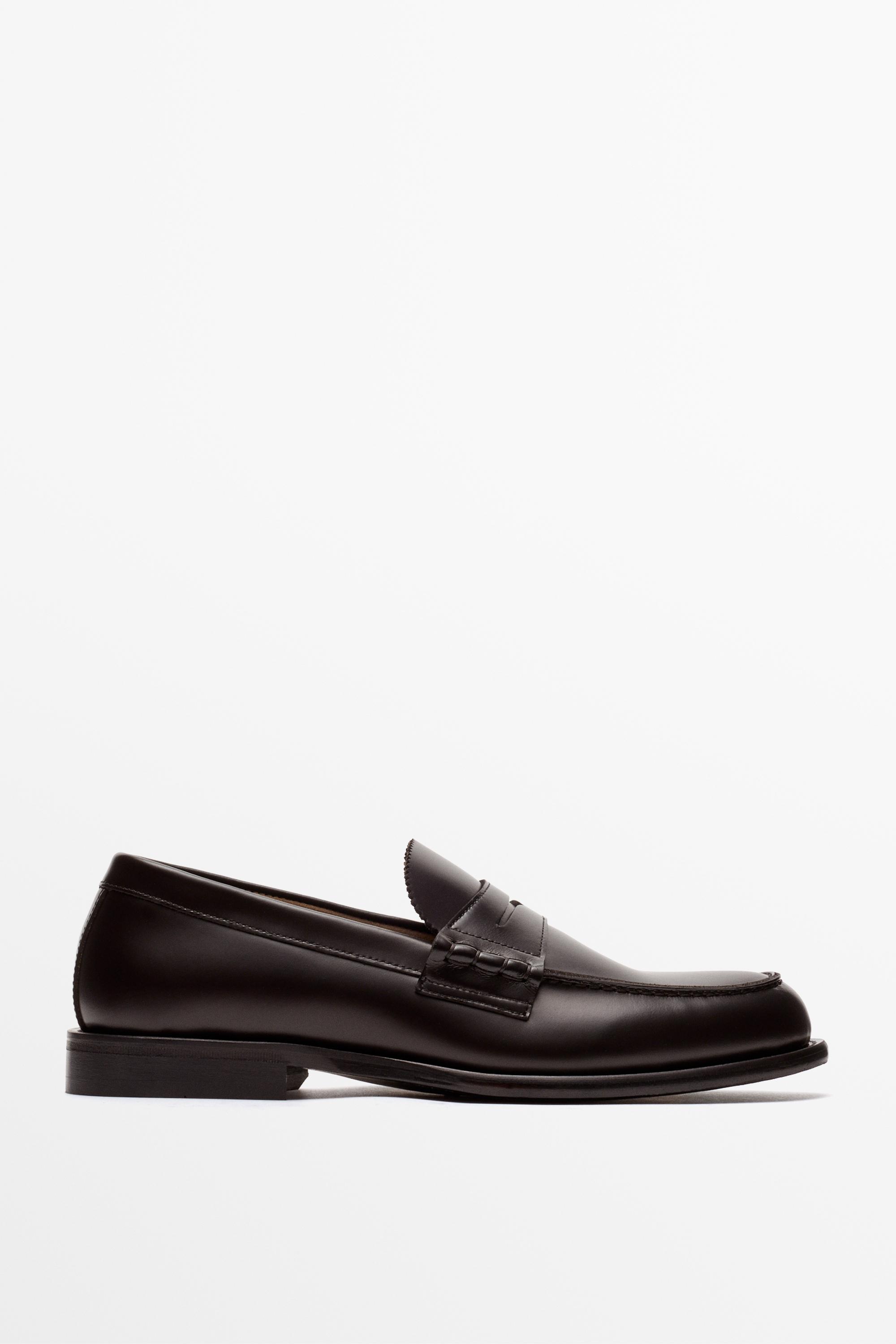 Leather penny loafer Brown