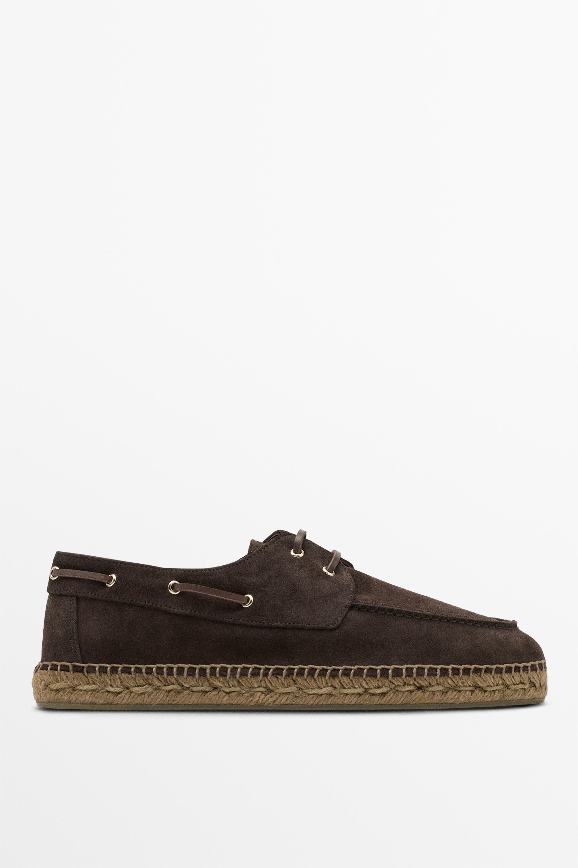 Jute sole deck shoes Brown