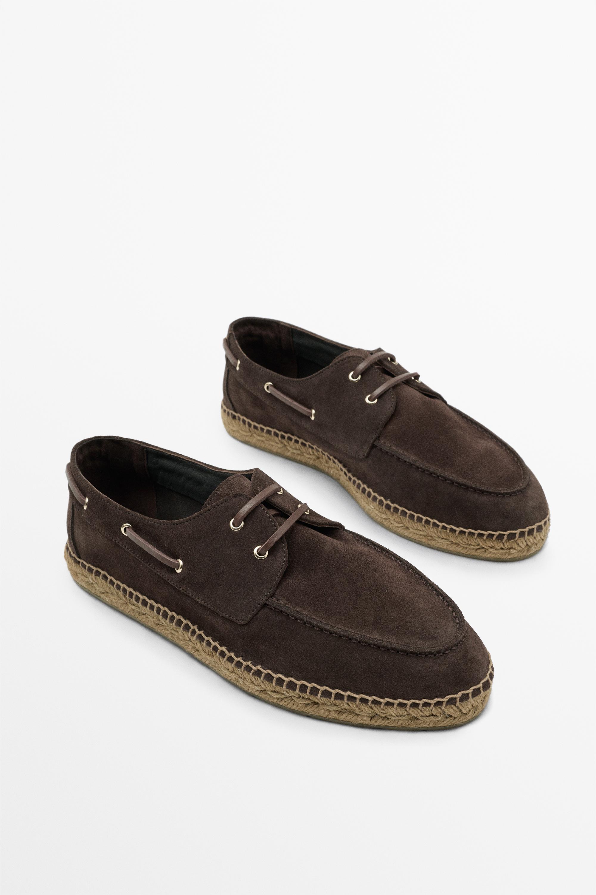 Jute sole deck shoes Brown
